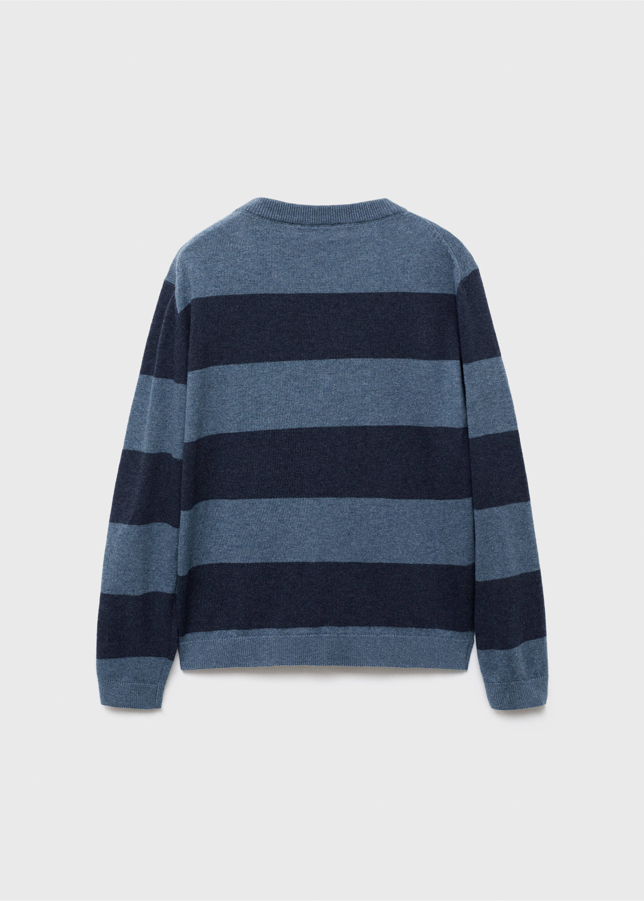Knit striped sweater - Reverse of the article, Blue. Ref: 17034416-00.