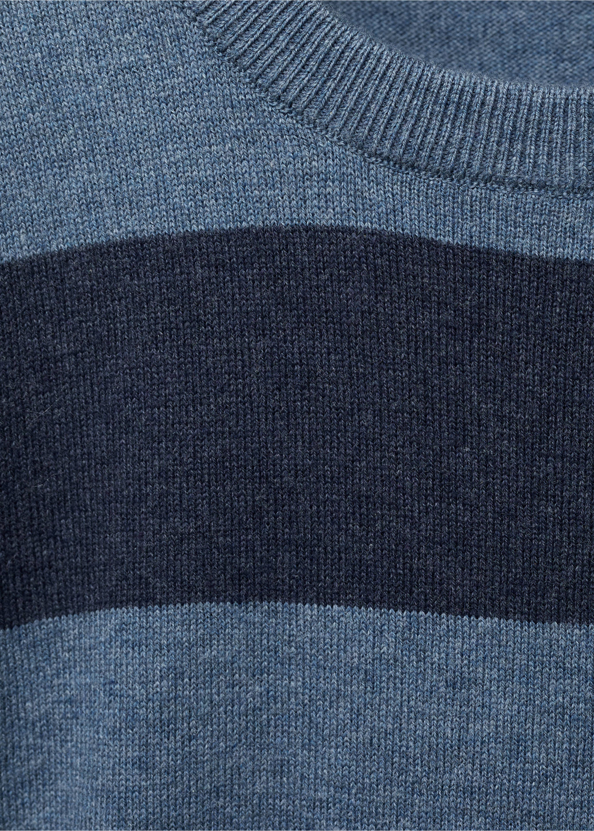 Knit striped sweater - Details of the article 8, Blue. Ref: 17034416-00.