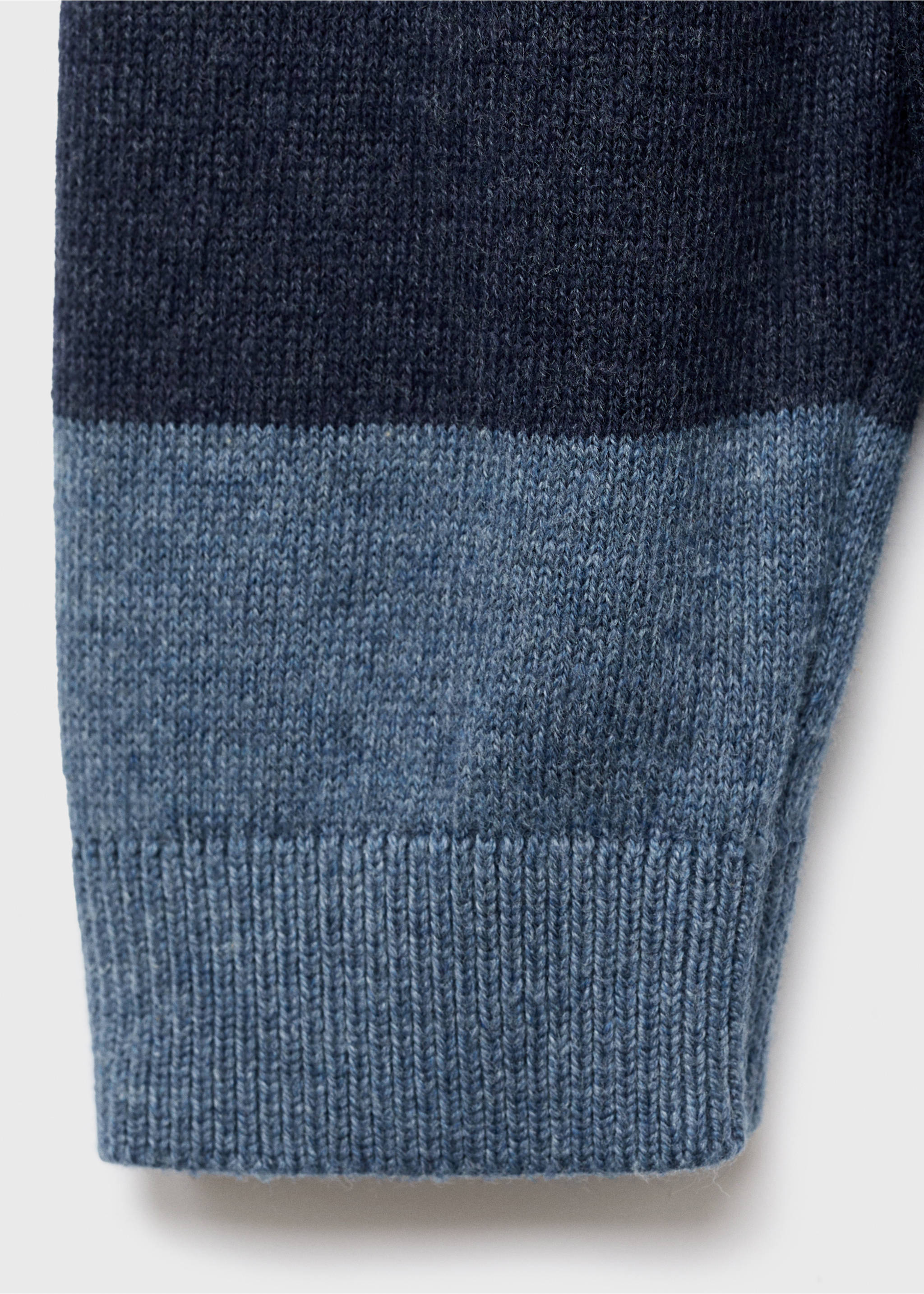 Knit striped sweater - Details of the article 0, Blue. Ref: 17034416-00.