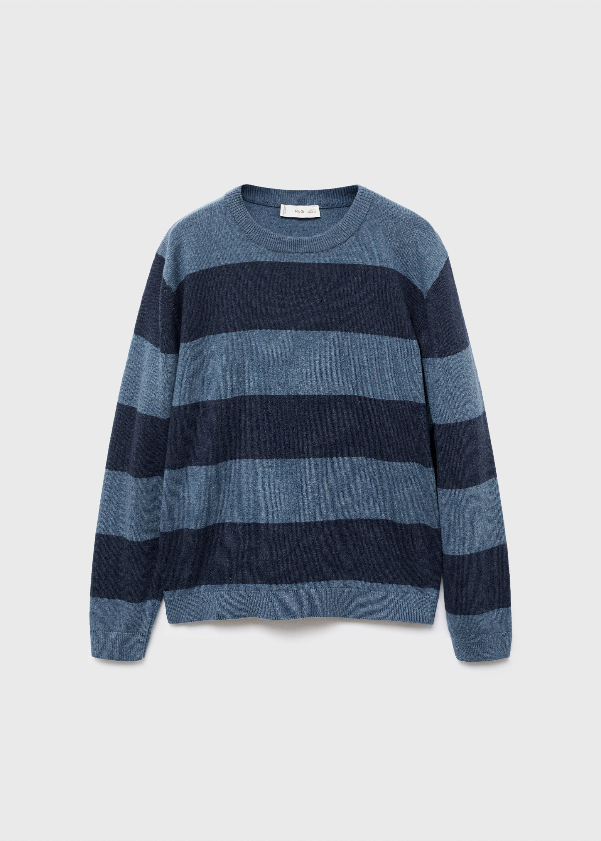 Knit striped sweater - Article without model, Blue. Ref: 17034416-00.