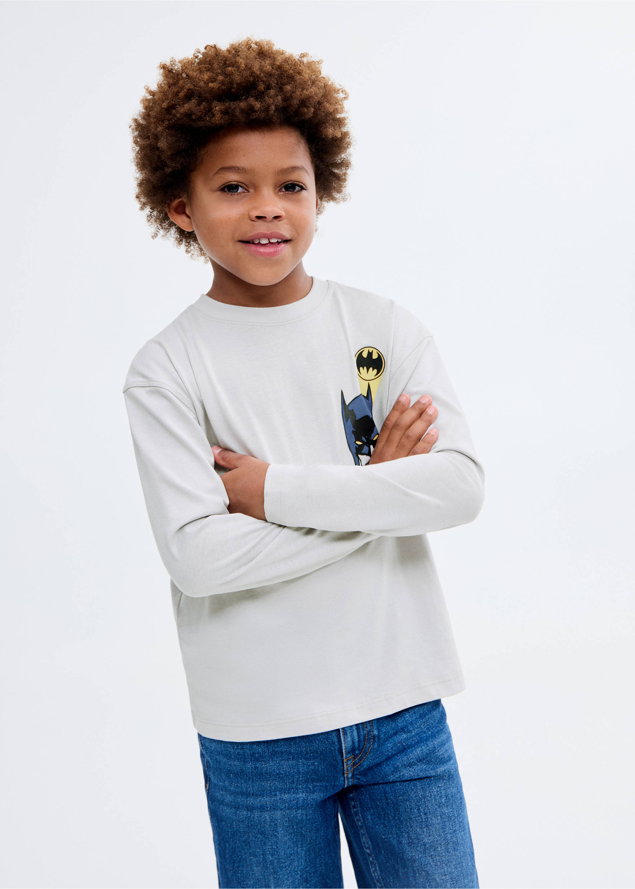 Batman long sleeve T-shirt - General plane, Ice Grey. Ref: 17034420-00.