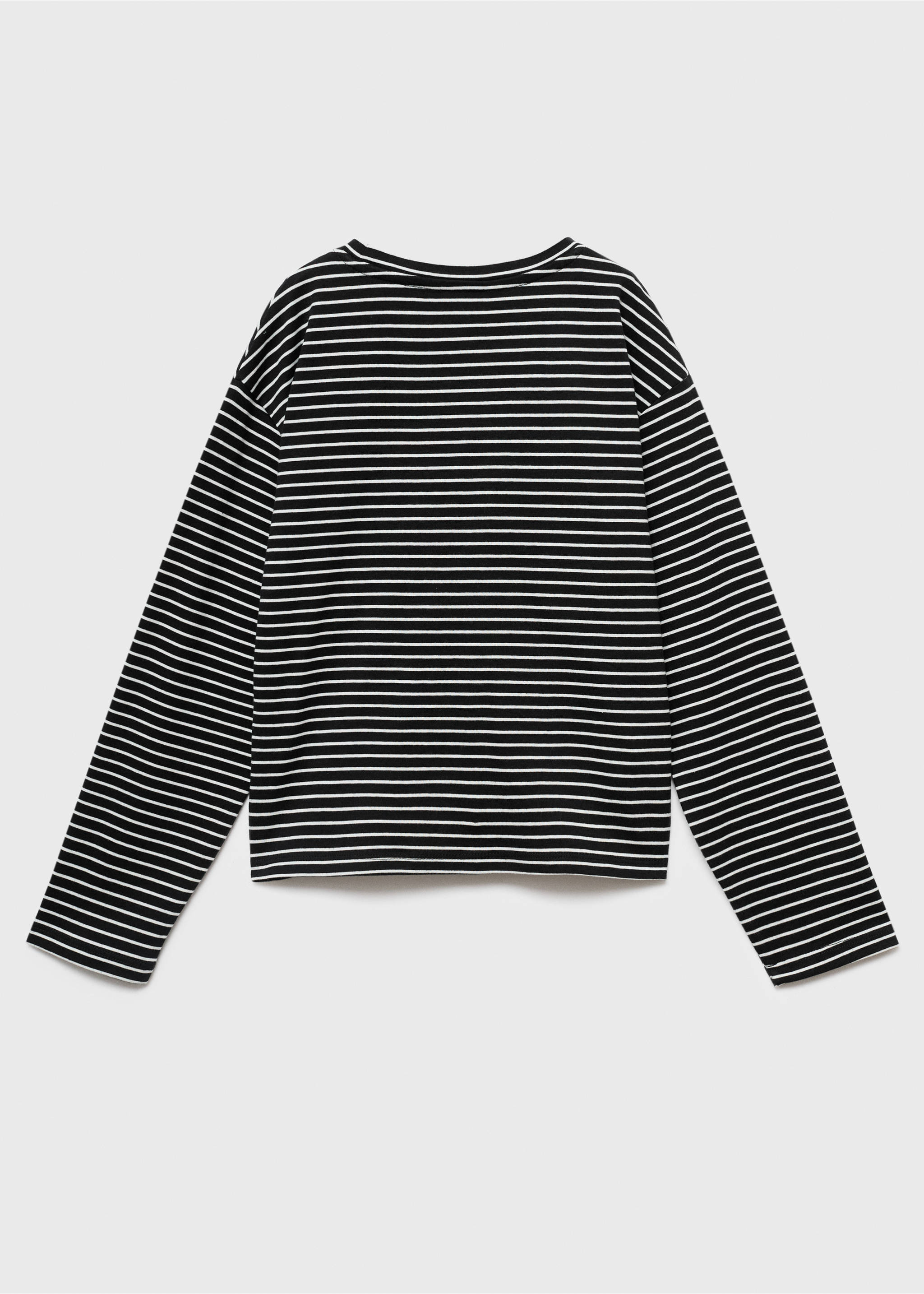Ruched striped top - Reverse of the article, Black. Ref: 17034421-00.