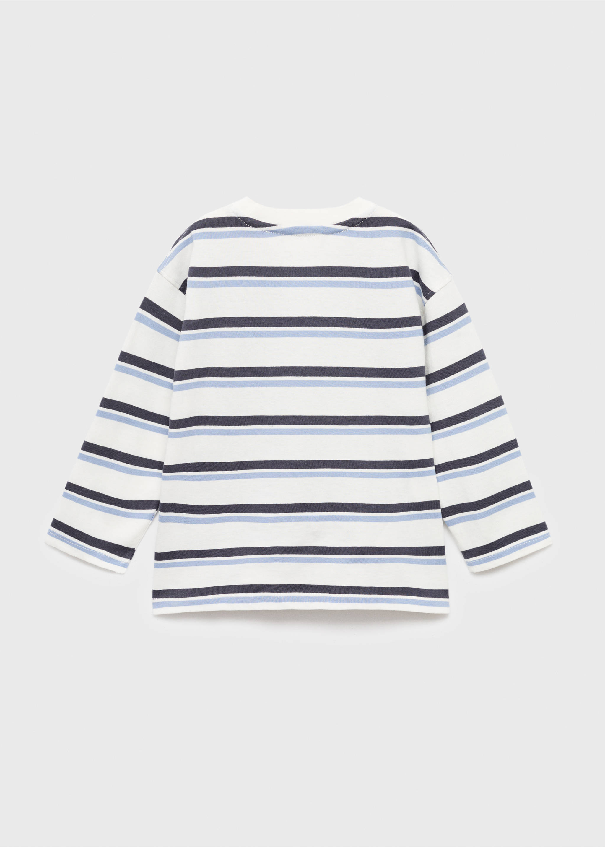 Randig bomullströja - Artikelns baksida, Benvit. Ref: 17034422-00.