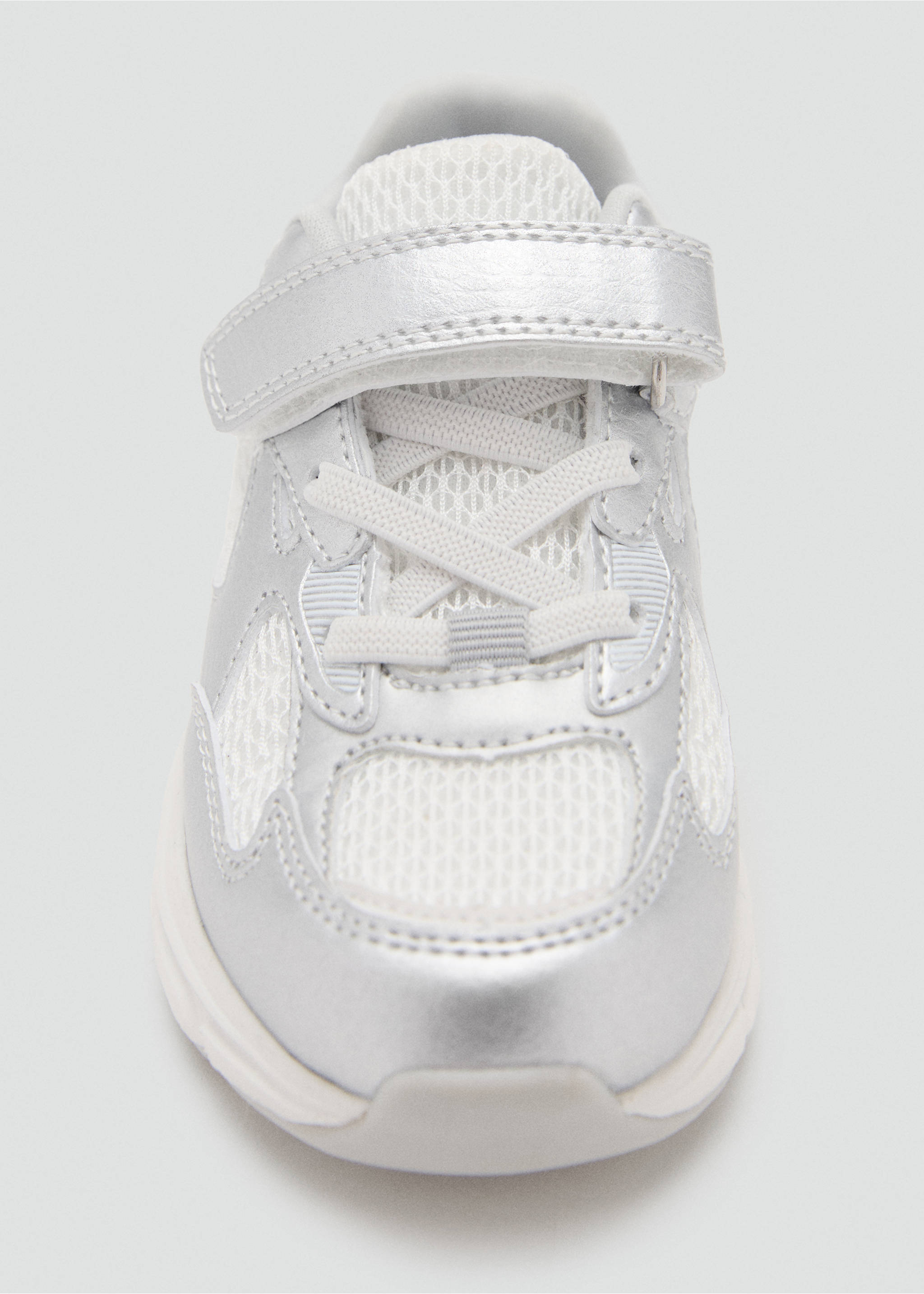 Metallic effect sneakers - Details of the article 1, Silver. Ref: 17034423-00.
