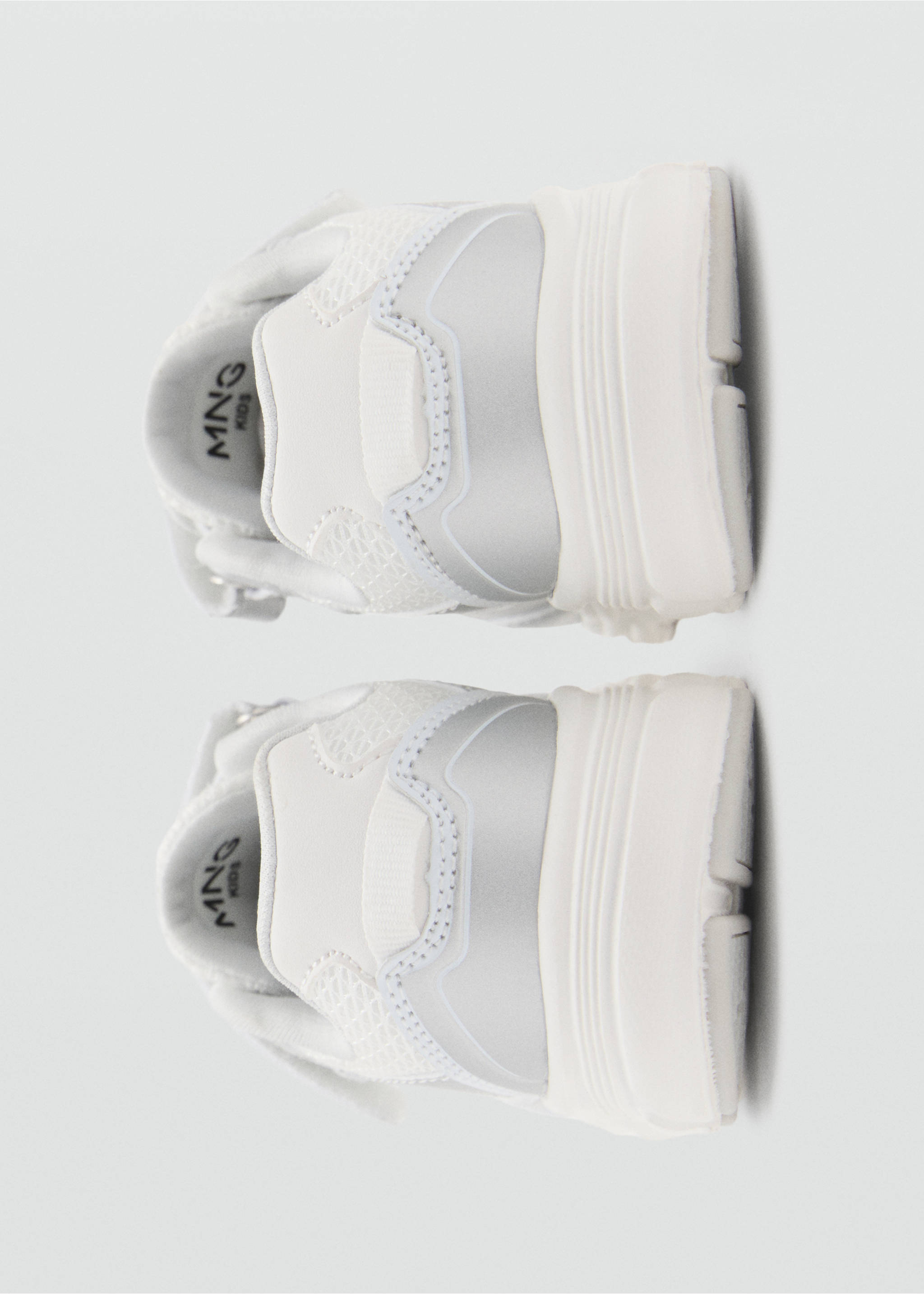 Metallic effect sneakers - Details of the article 2, Silver. Ref: 17034423-00.