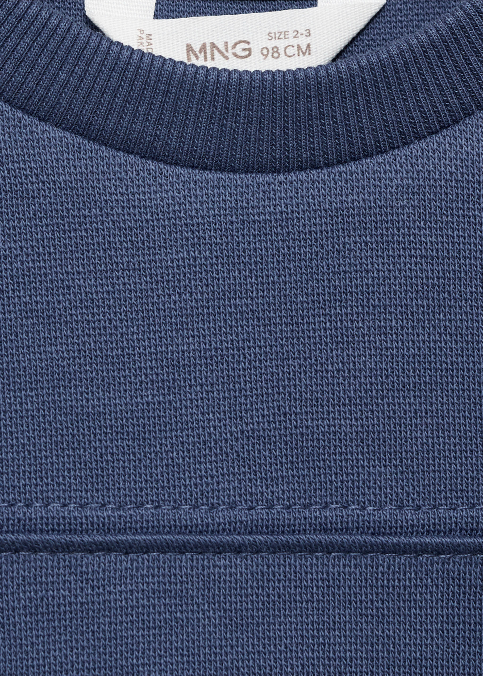 Oversize cotton sweatshirt - Details of the article 8, Night Blue. Ref: 17034428-00.