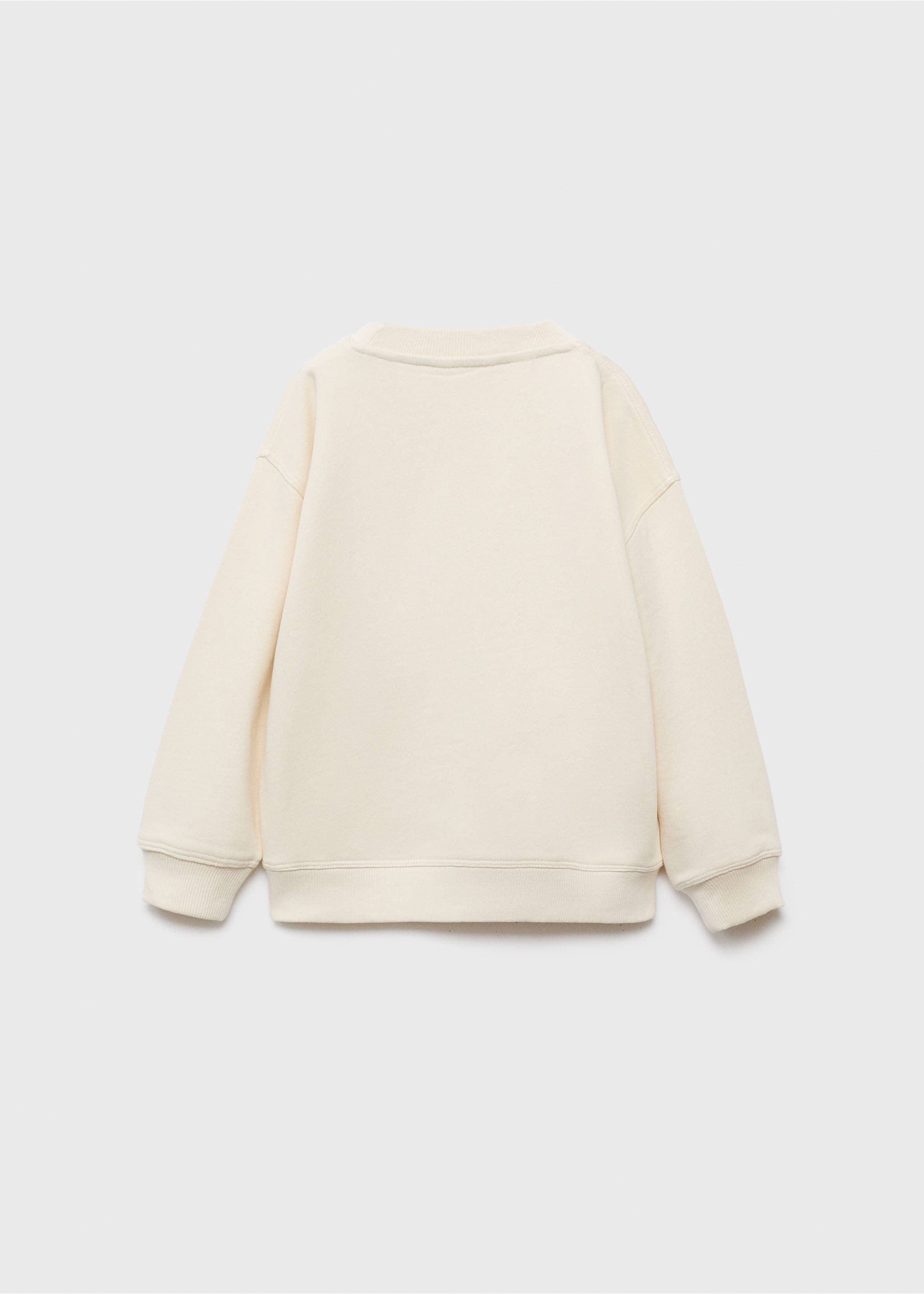 Sweatshirt met geborduurde dieren - Achterkant van het artikel, Ecru. Ref: 17034430-00.