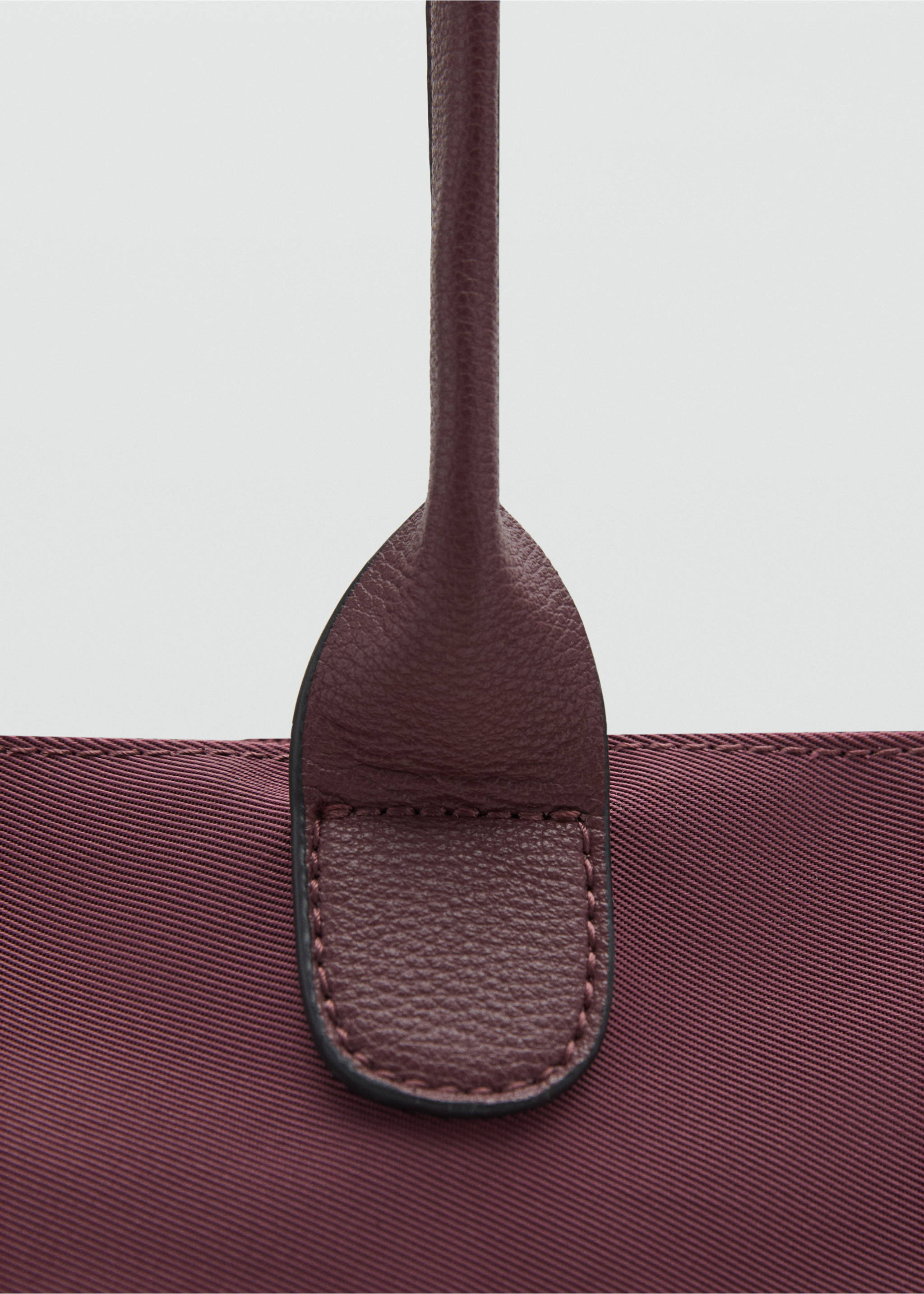 Shopper bag - Details of the article 2, Burgundy. Ref: 17034432-00.