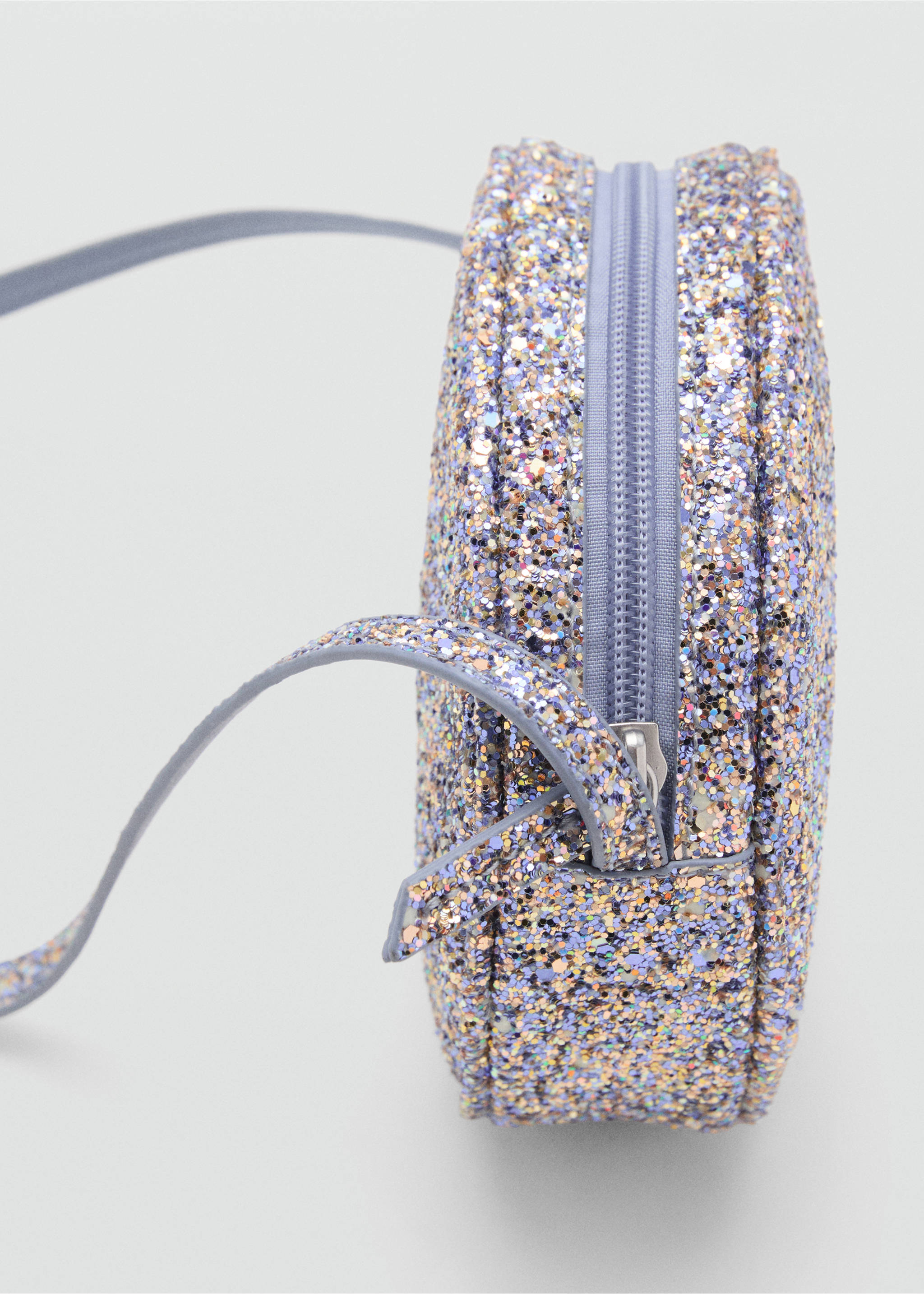Glitter bag - Details of the article 1, Sky Blue. Ref: 17034435-00.