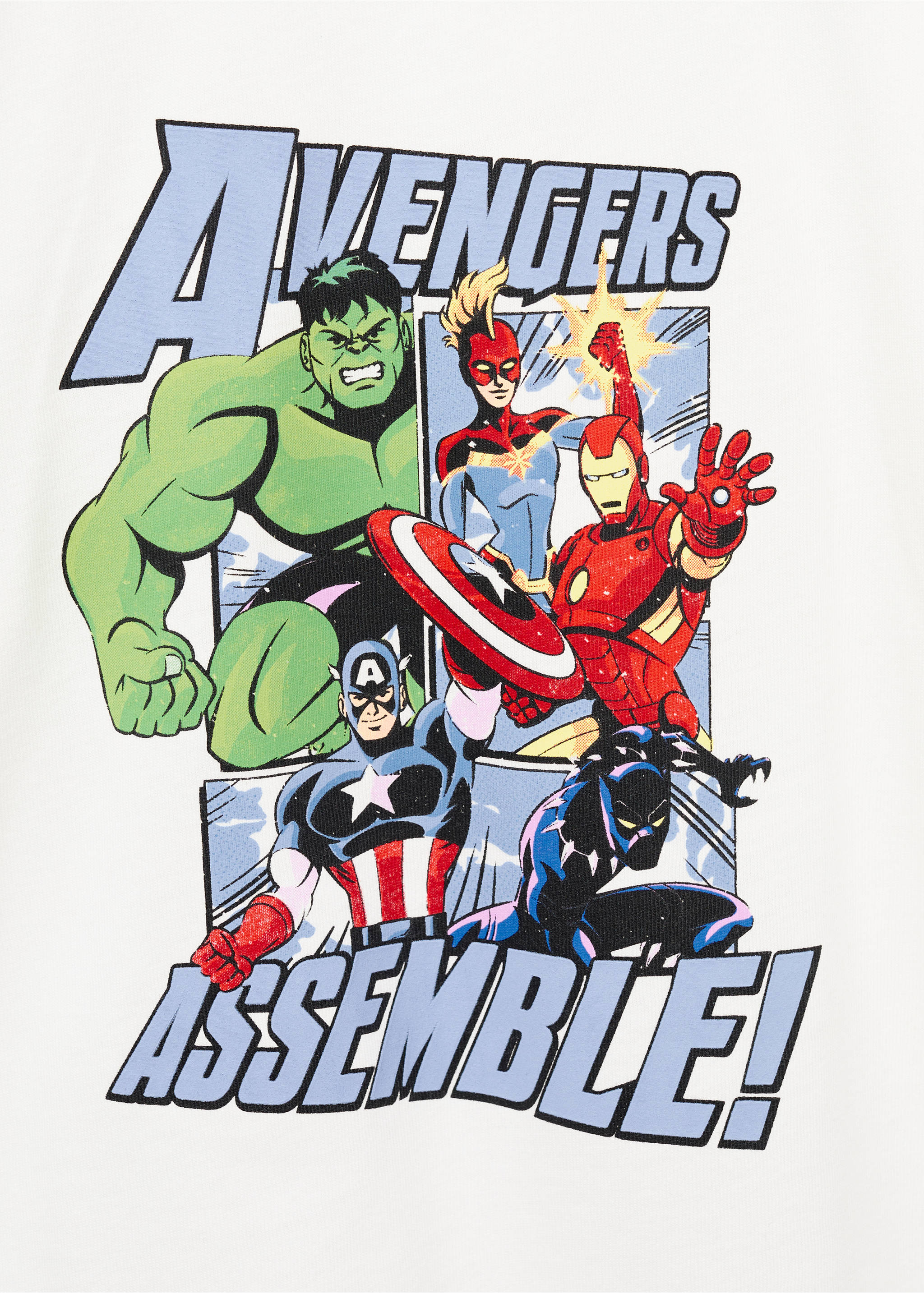 T-shirt coton super-héros Marvel - Détail de l'article 8, Blanc cassé. Ref: 17034439-00.
