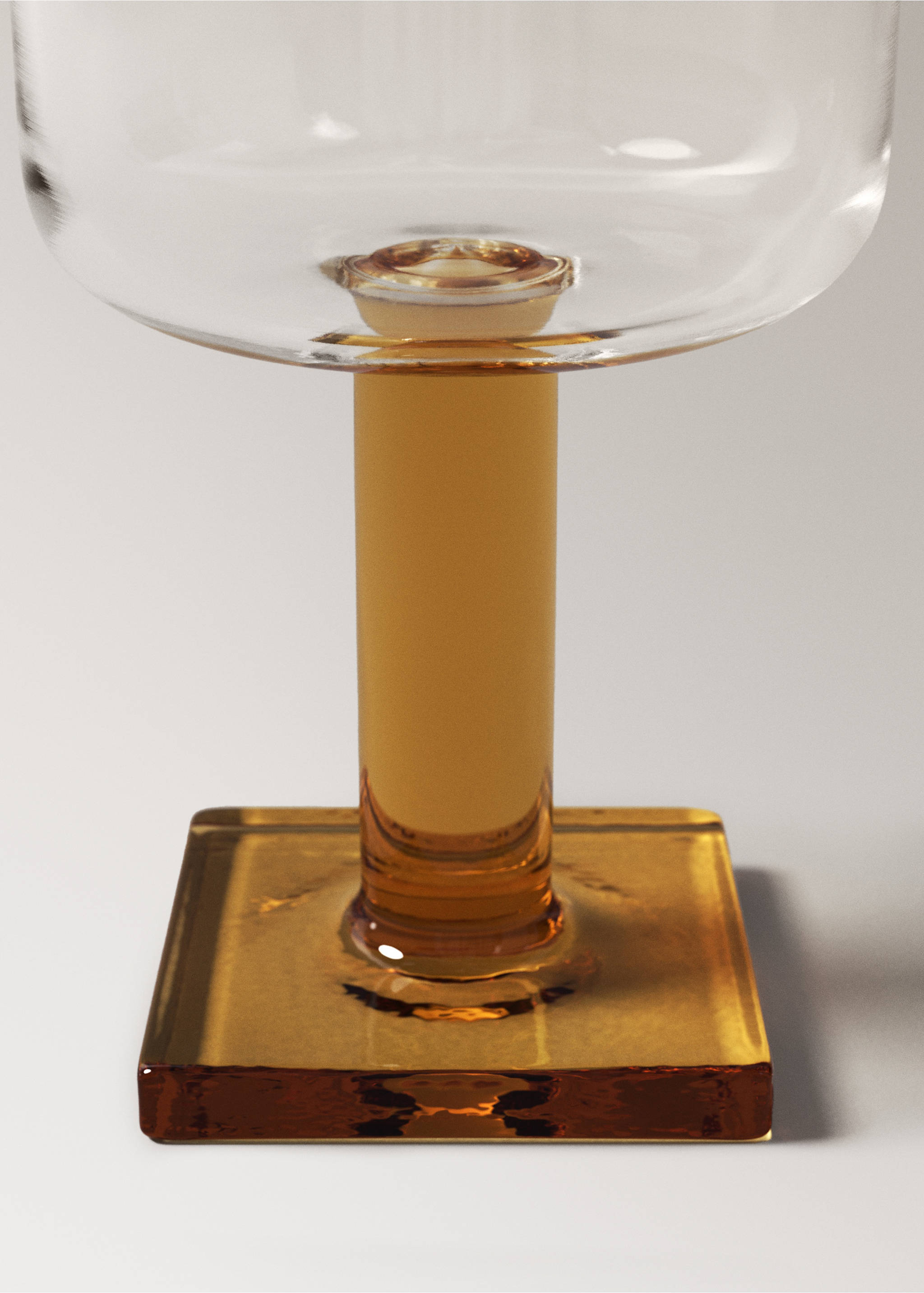 Verre à pied en borosilicate bicolore - Détail de l'article 1, Olive. Ref: 17034444-00.