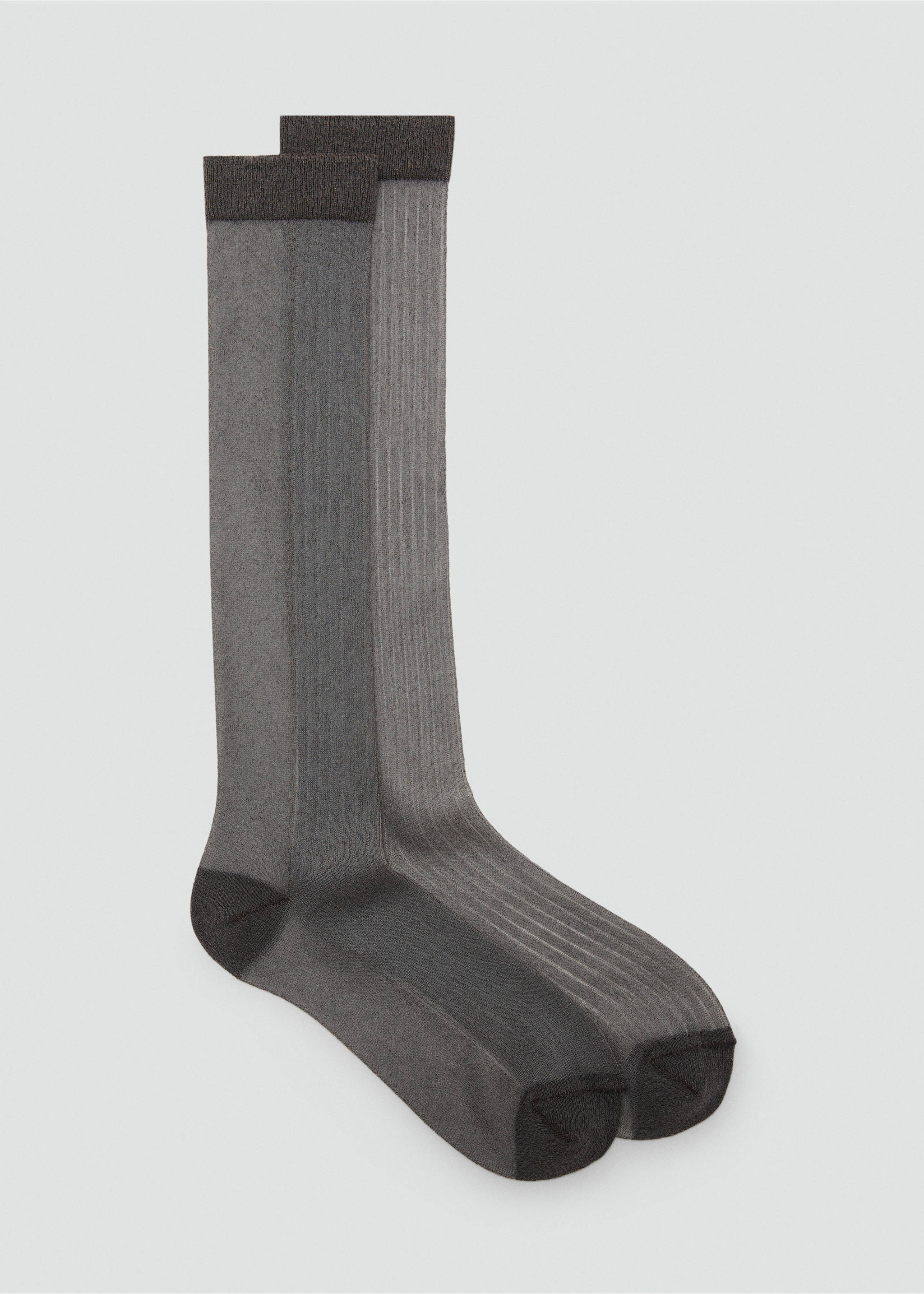Lange Lurex-Socken - Artikel ohne Model, Anthrazit. Ref: 17034446-00.