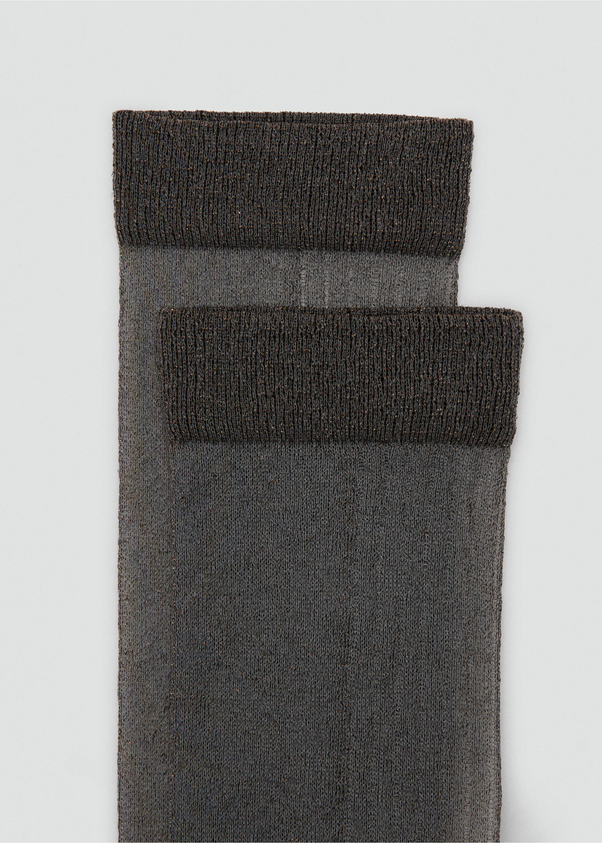 Lange Lurex-Socken - Mittlere Ansicht, Anthrazit. Ref: 17034446-00.