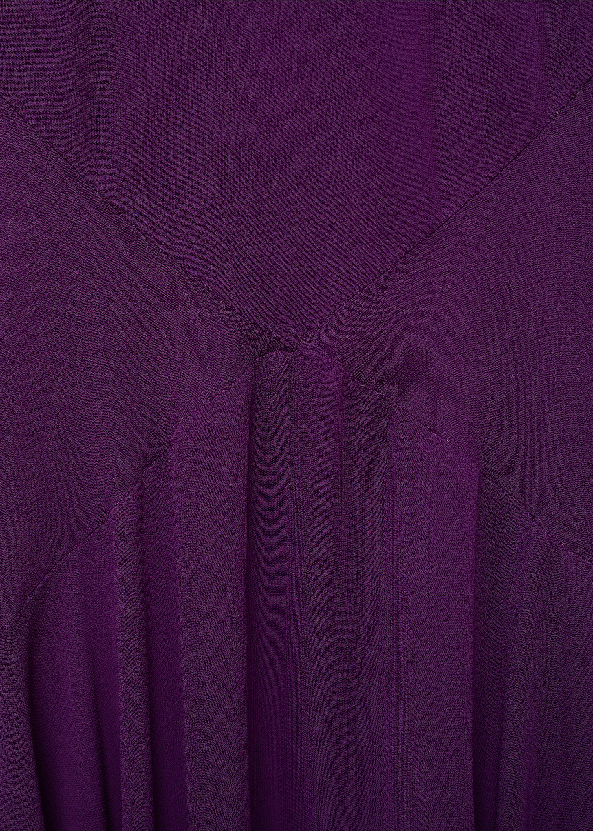 Halter-neck pleated dress - Details of the article 8, Purple. Ref: 17034447-00.