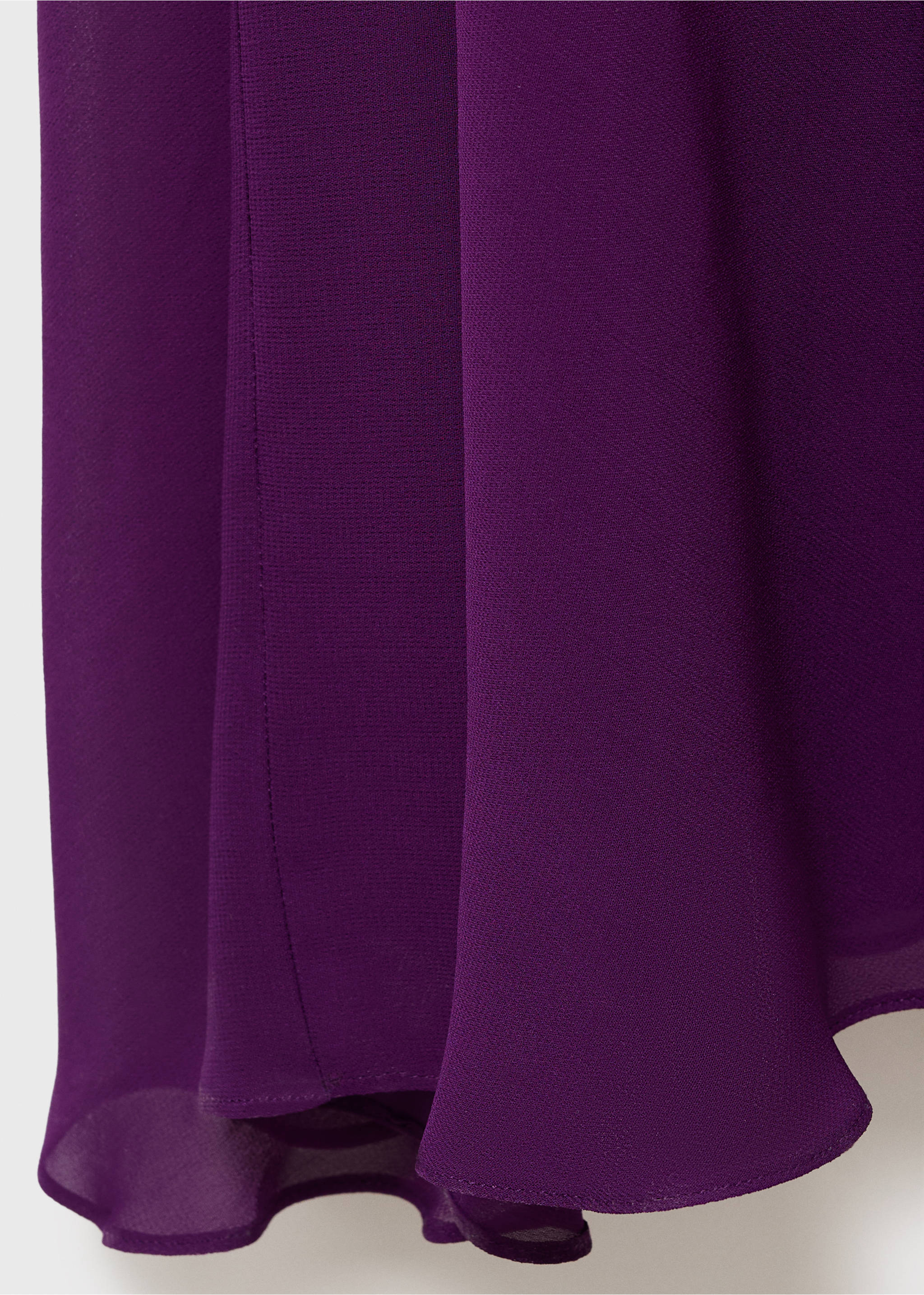 Halter-neck pleated dress - Details of the article 0, Purple. Ref: 17034447-00.