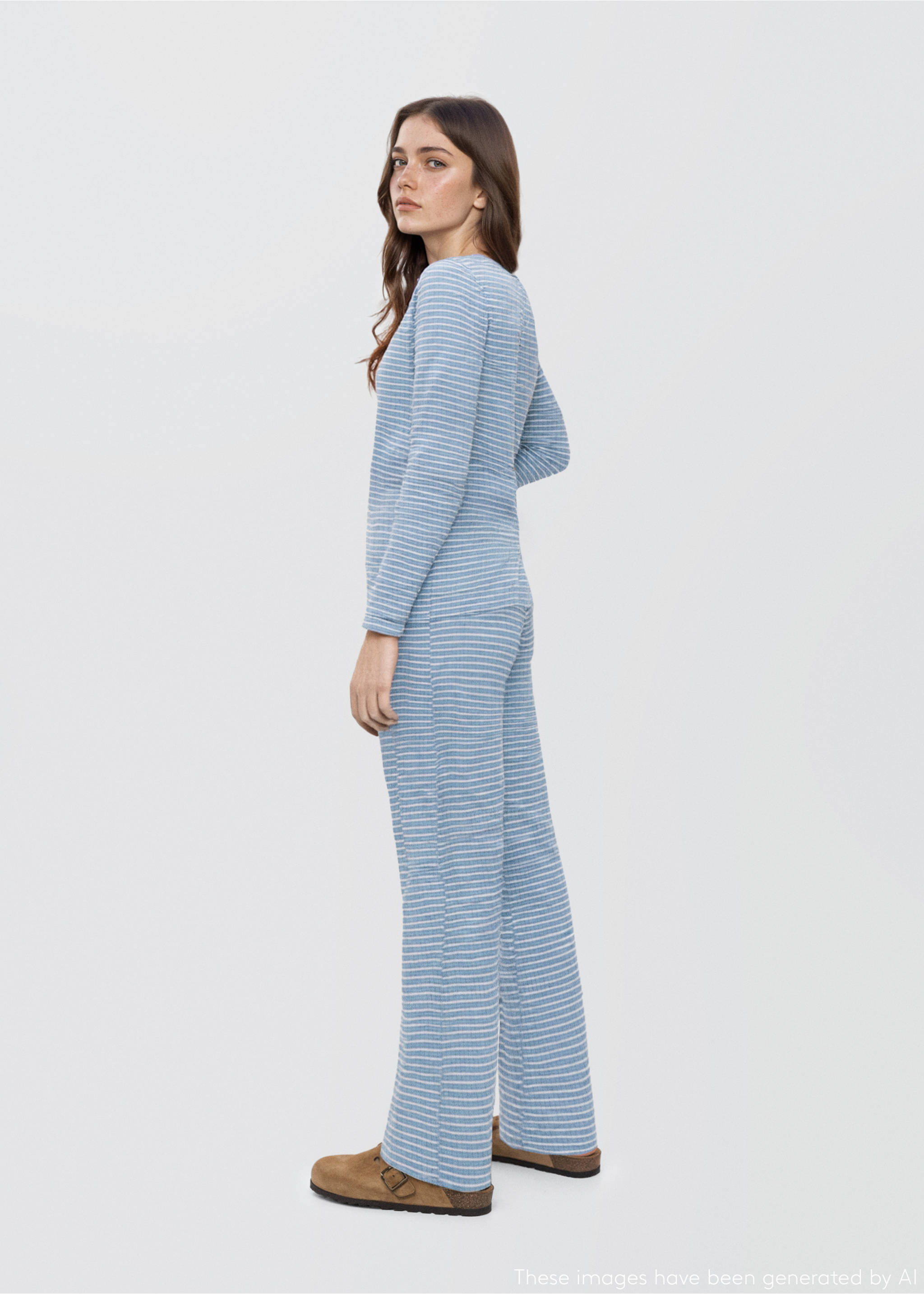Long pyjama pack - Reverse of the article, Sky Blue. Ref: 17034775-00.