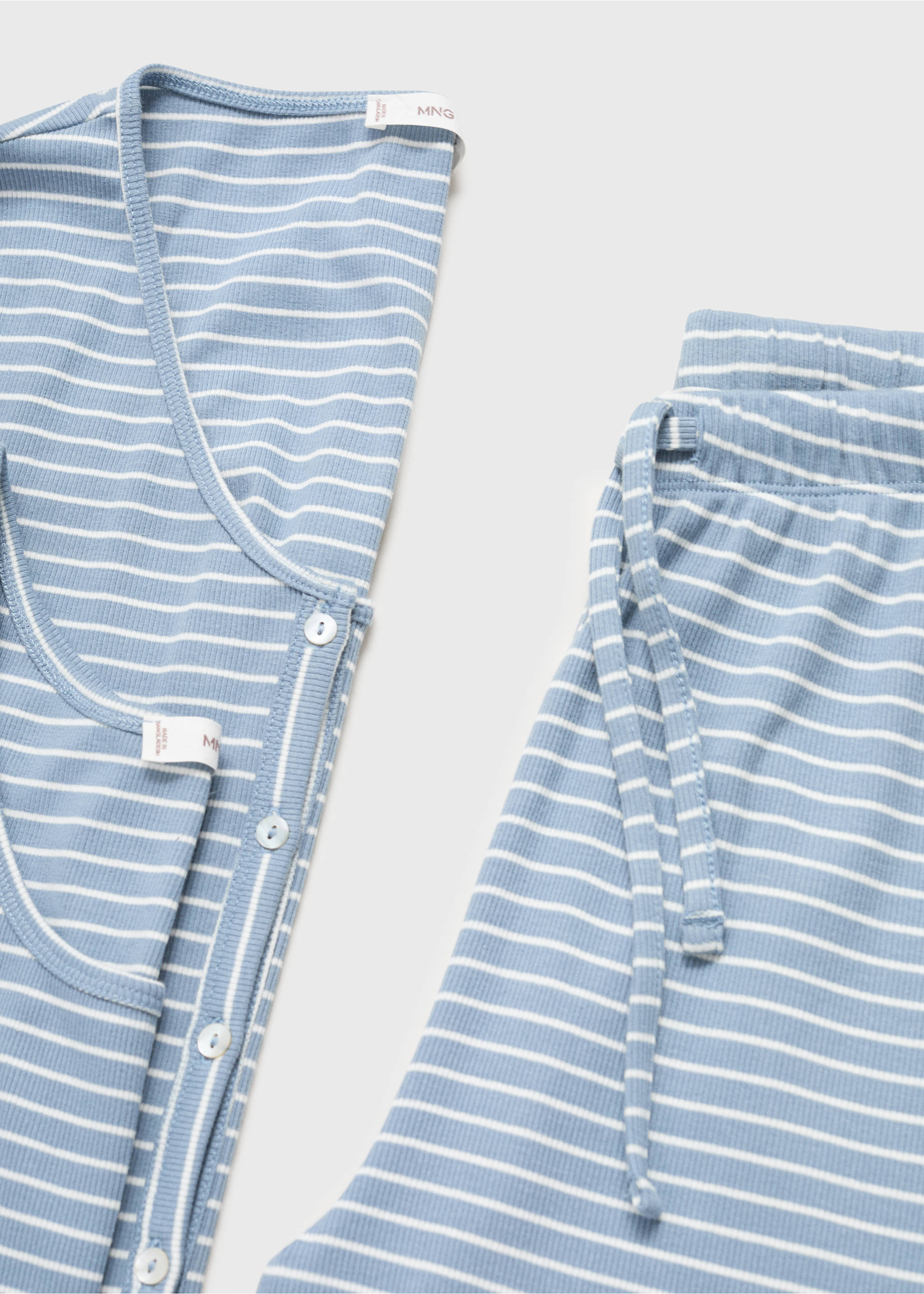 Long pyjama pack - Details of the article 8, Sky Blue. Ref: 17034775-00.