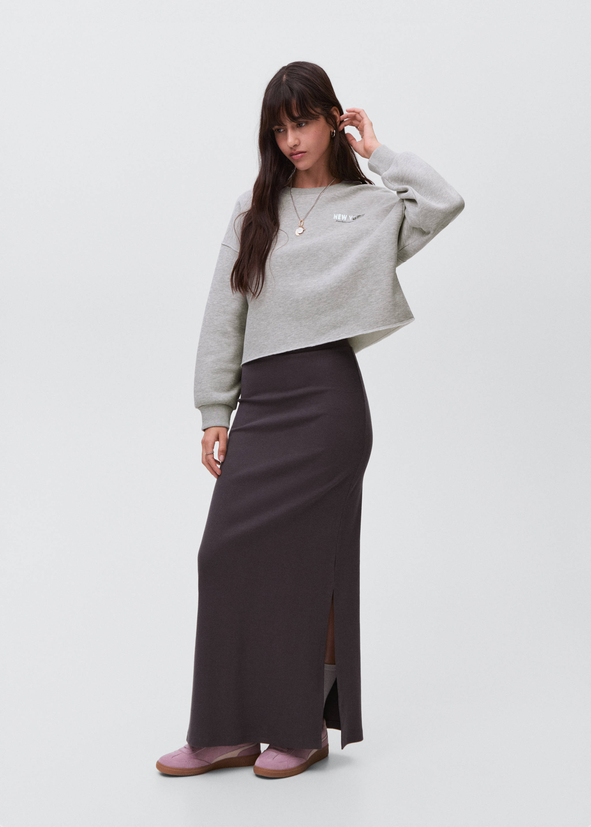 Printed cotton sweatshirt - General plane