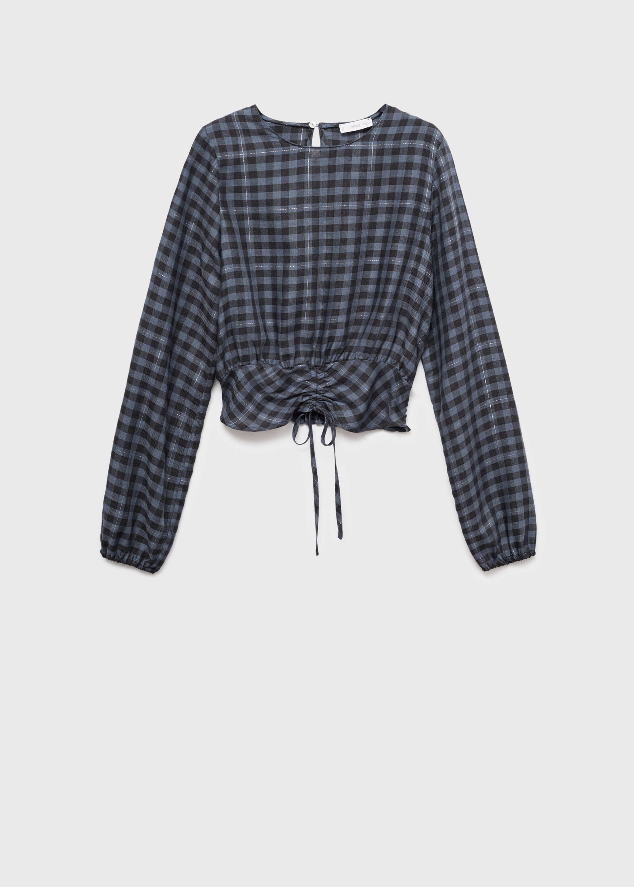 Check blouse with lurex detail - Article without model