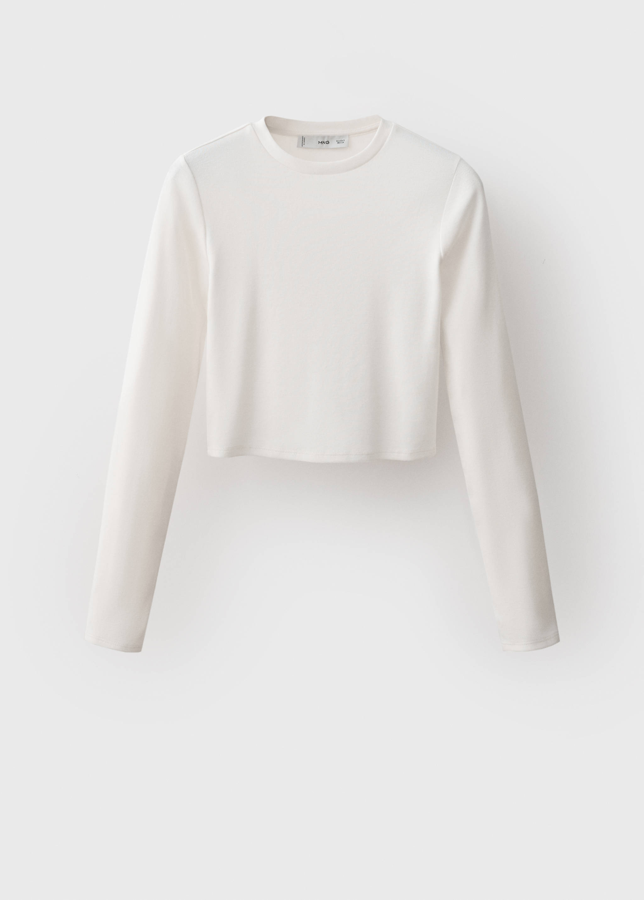Crop T-shirt met lange mouwen - Artikel zonder model