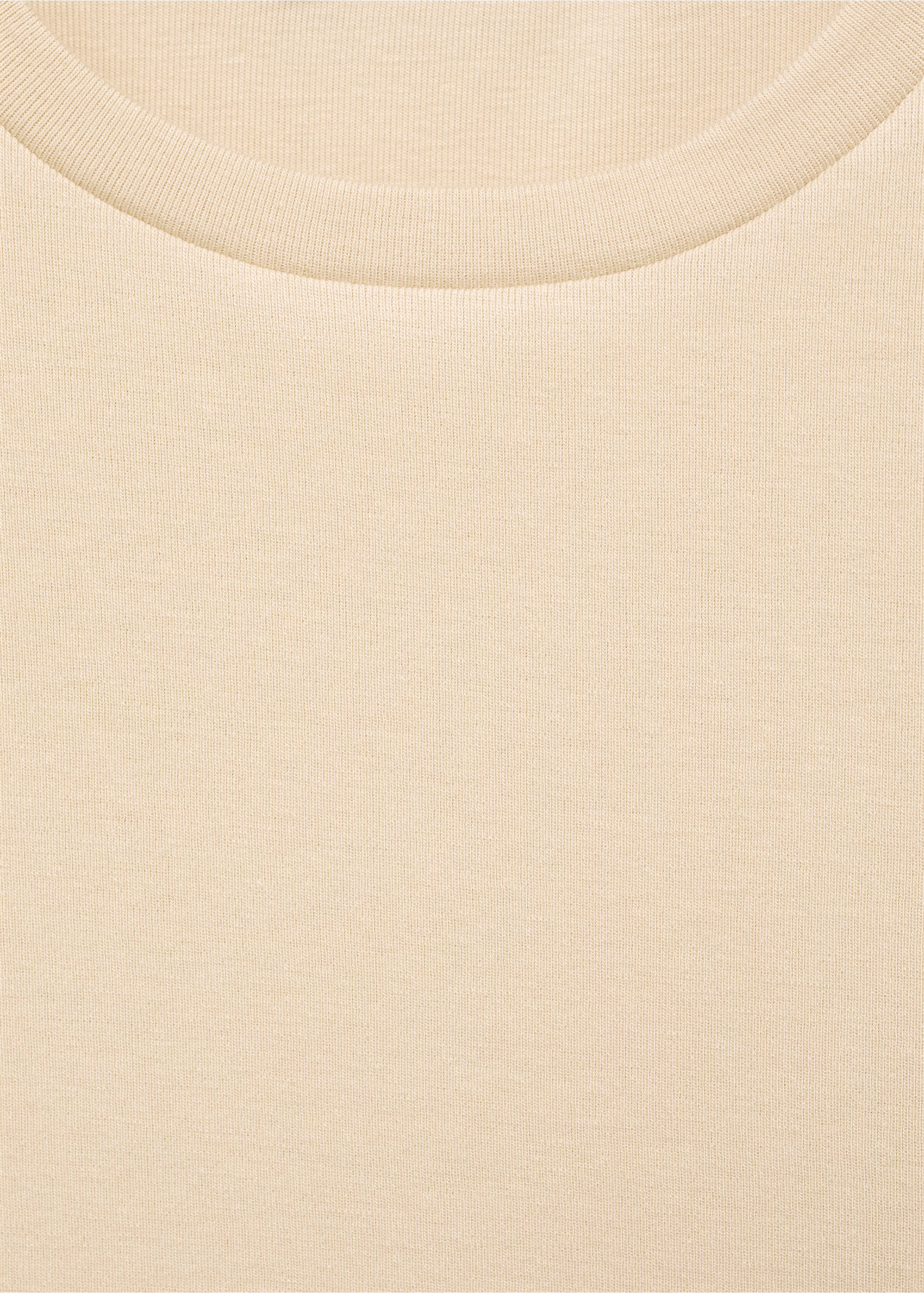 Long-sleeved cropped t-shirt - Details of the article 8, Beige. Ref: 17034781-00.