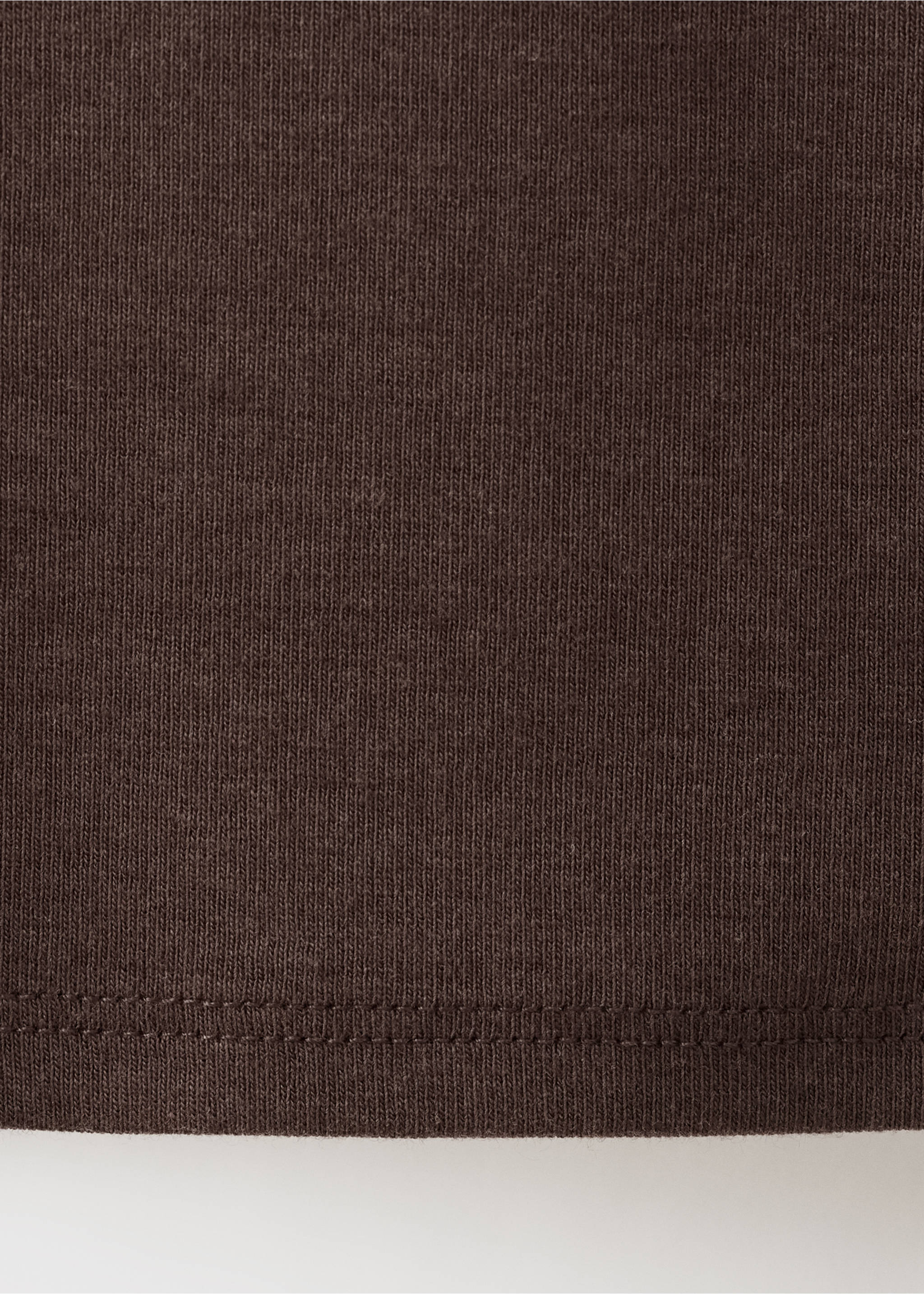 Long-sleeved cropped t-shirt - Details of the article 0, Brown. Ref: 17034781-00.