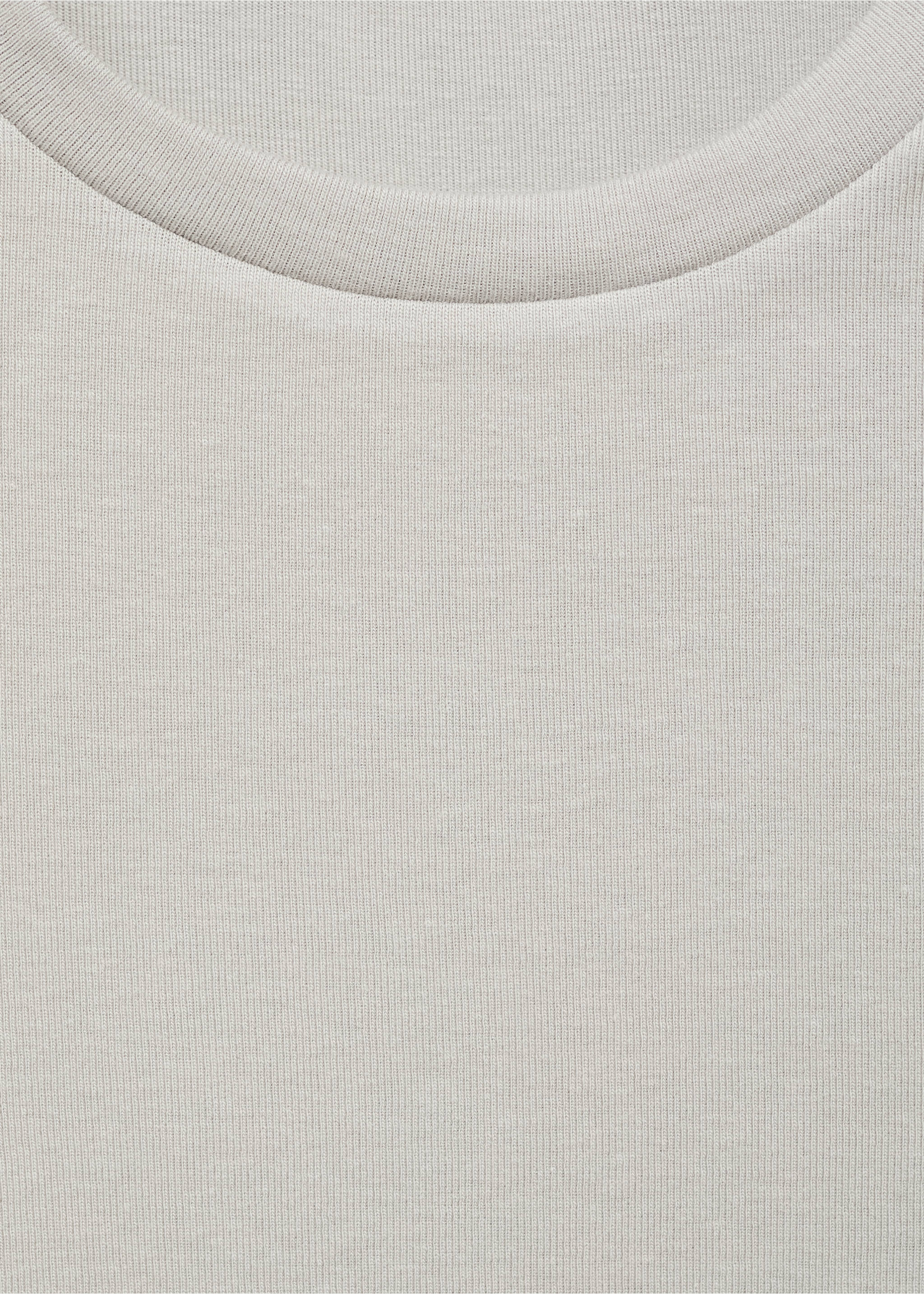 Long-sleeved cropped t-shirt - Details of the article 8, Medium Heather Grey. Ref: 17034781-00.