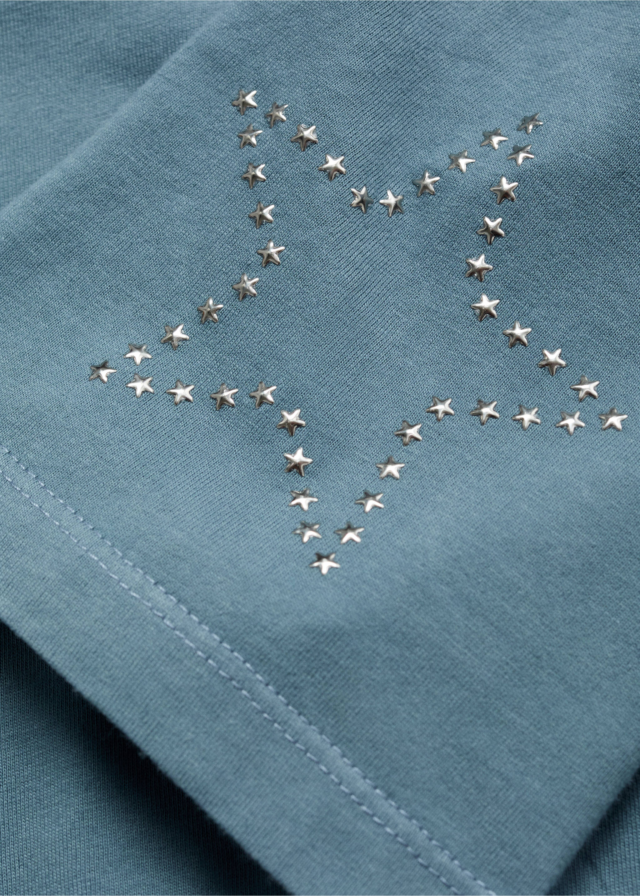 Star-studded t-shirt - Details of the article 0, Green. Ref: 17034782-00.