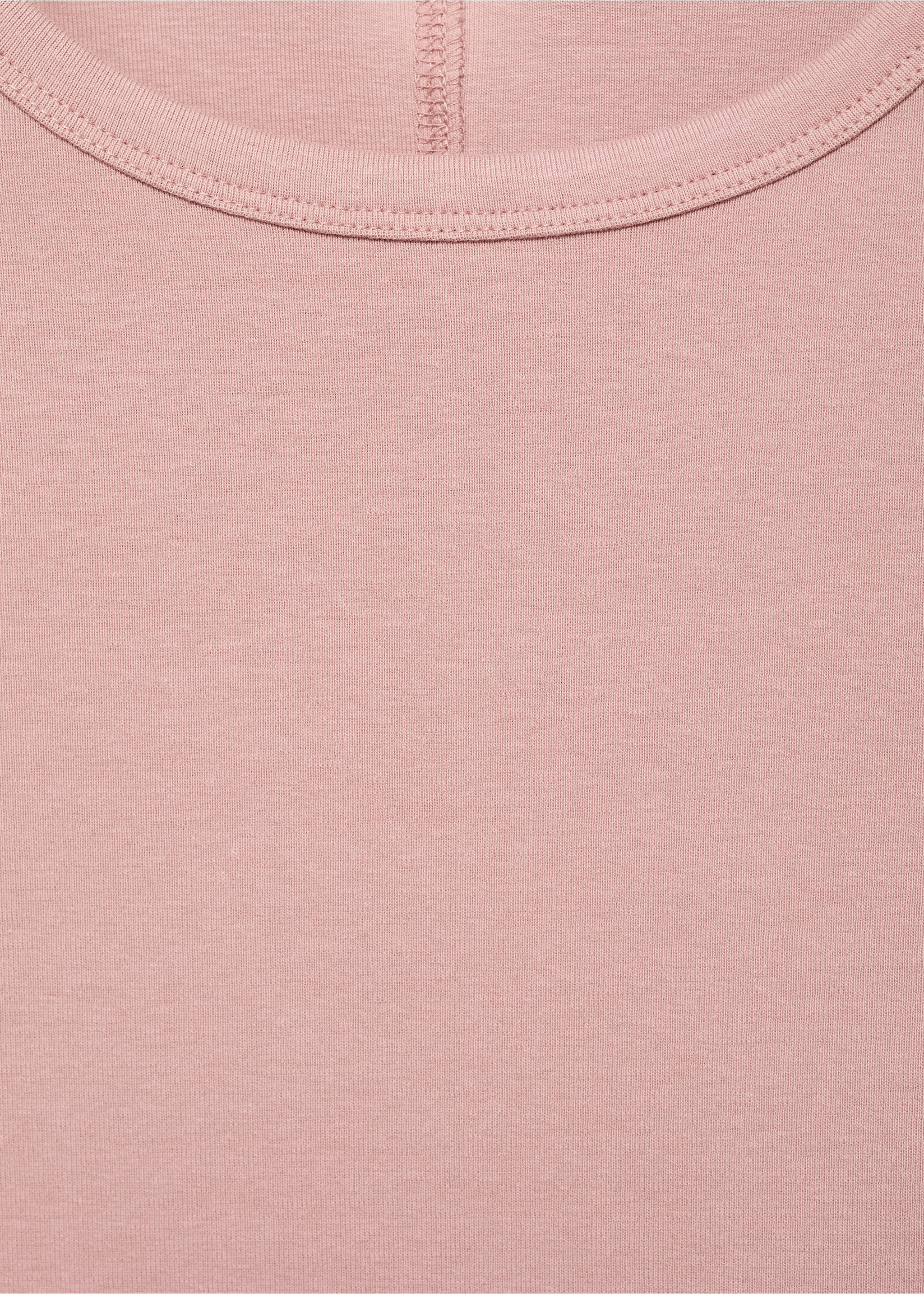 Fitted cotton t-shirt - Details of the article 8, Pink. Ref: 17034783-00.