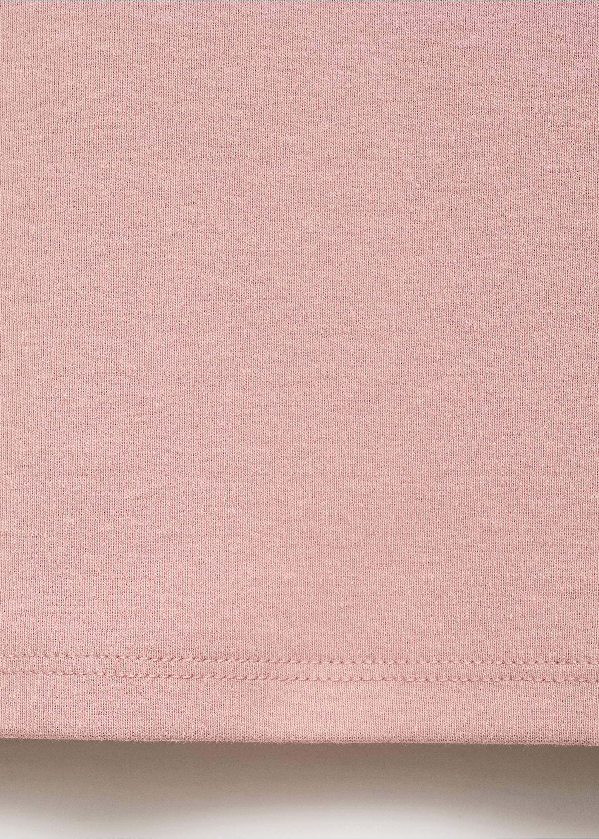 Fitted cotton t-shirt - Details of the article 0, Pink. Ref: 17034783-00.
