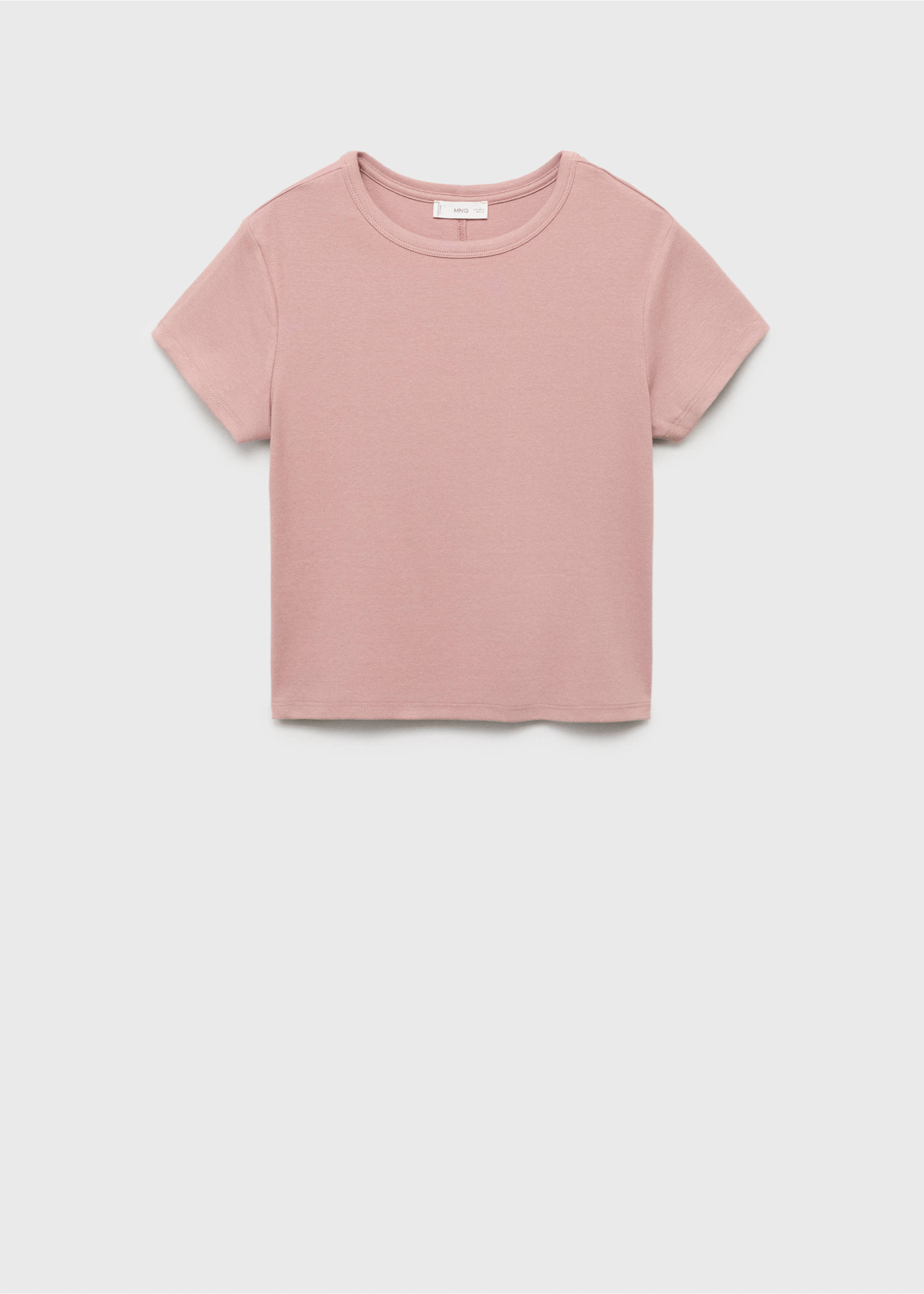 Fitted cotton t-shirt - Article without model, Pink. Ref: 17034783-00.
