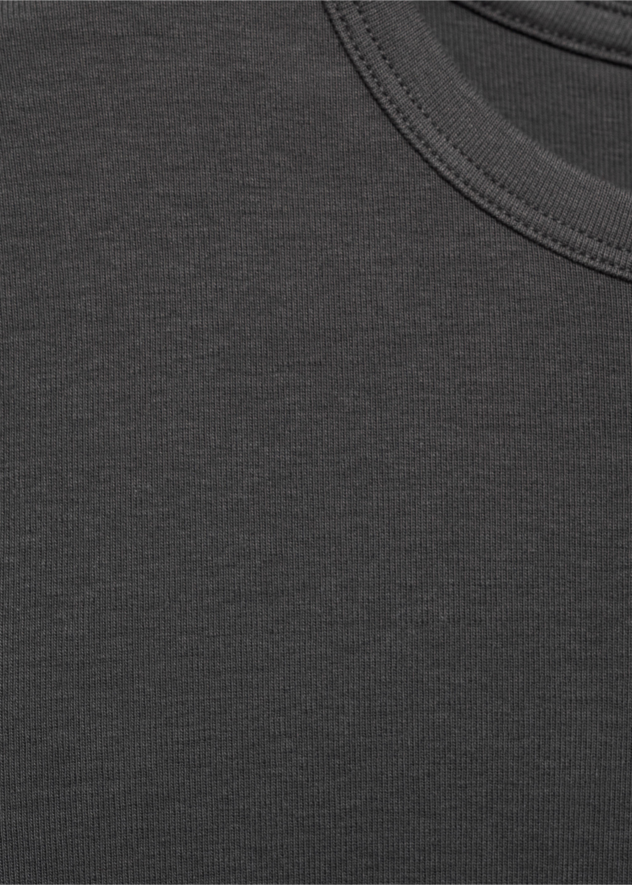 T-shirt coton ajusté - Détail de l'article 8, Gris anthracite. Ref: 17034783-00.