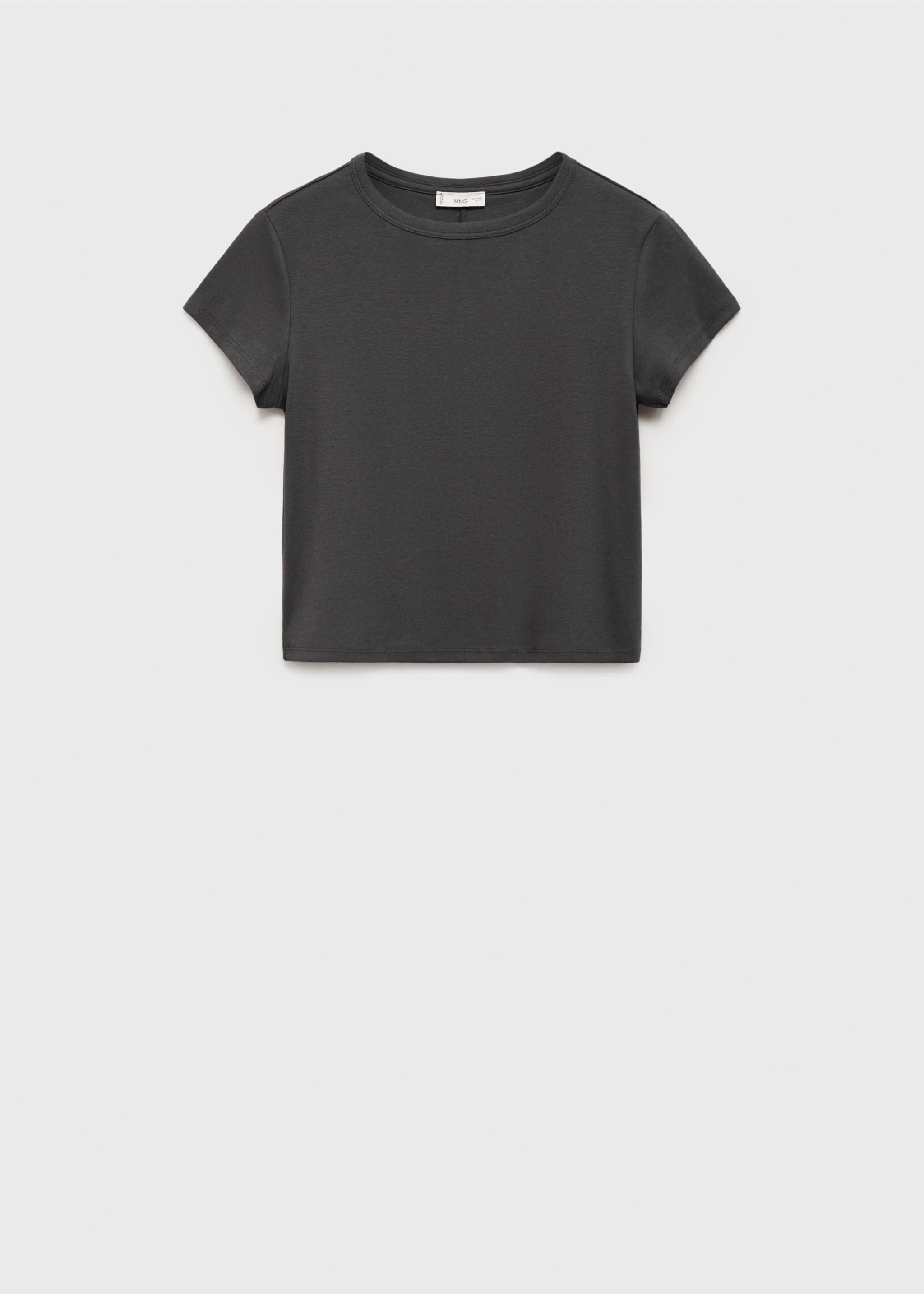T-shirt coton ajusté - Article sans modèle, Gris anthracite. Ref: 17034783-00.
