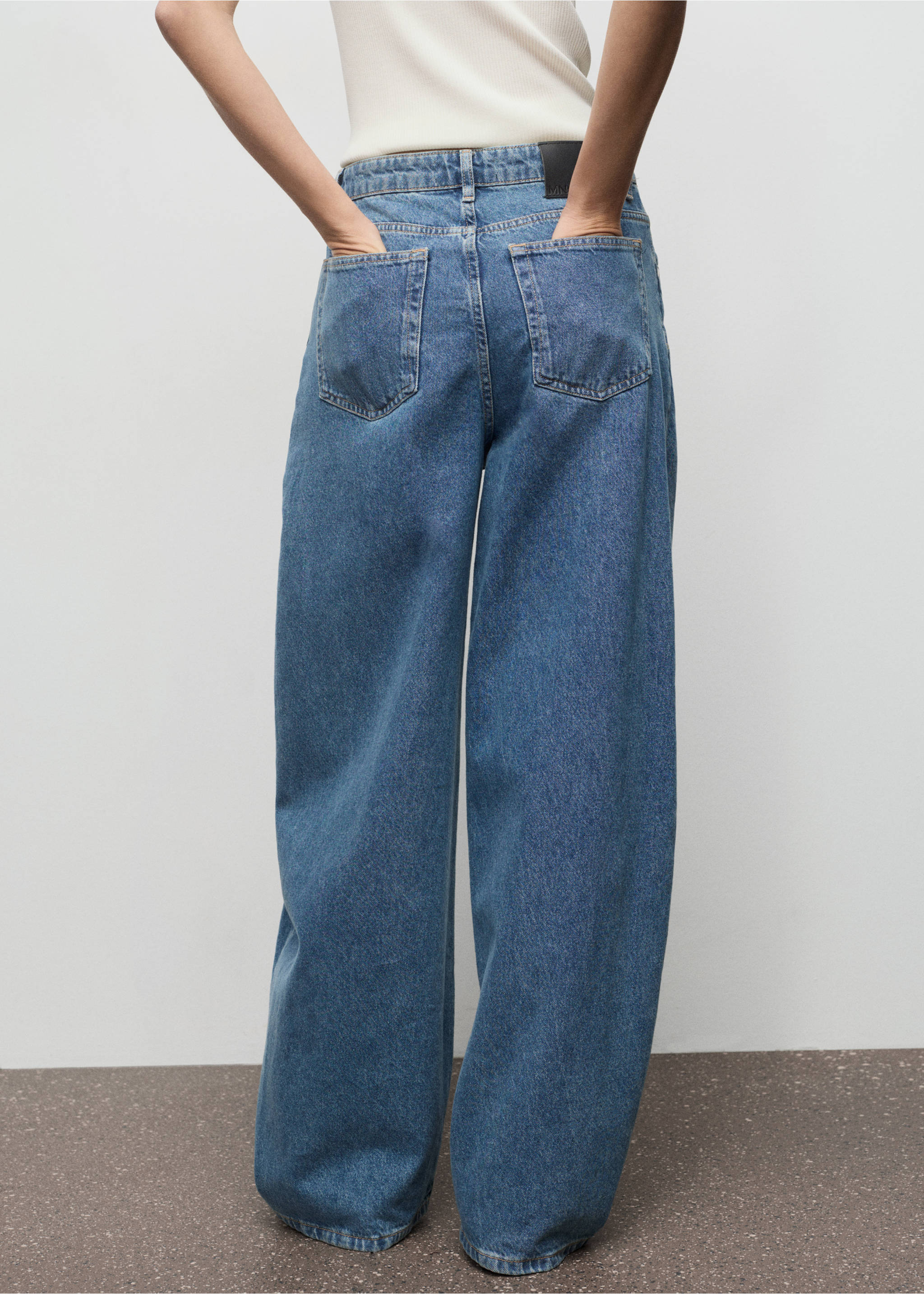 Mid-rise balloon jeans - Reverse of the article, Medium Blue. Ref: 17034788-00.