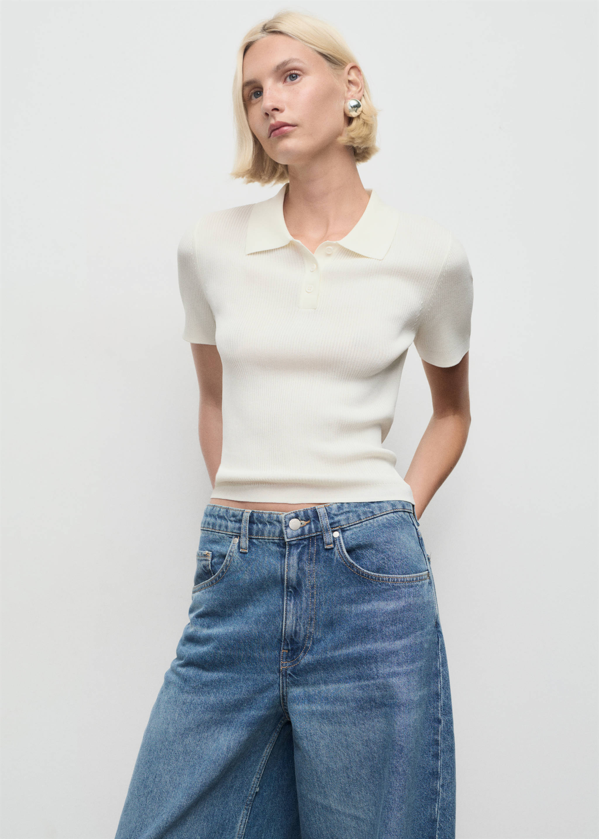 Mid-rise balloon jeans - Details of the article 2