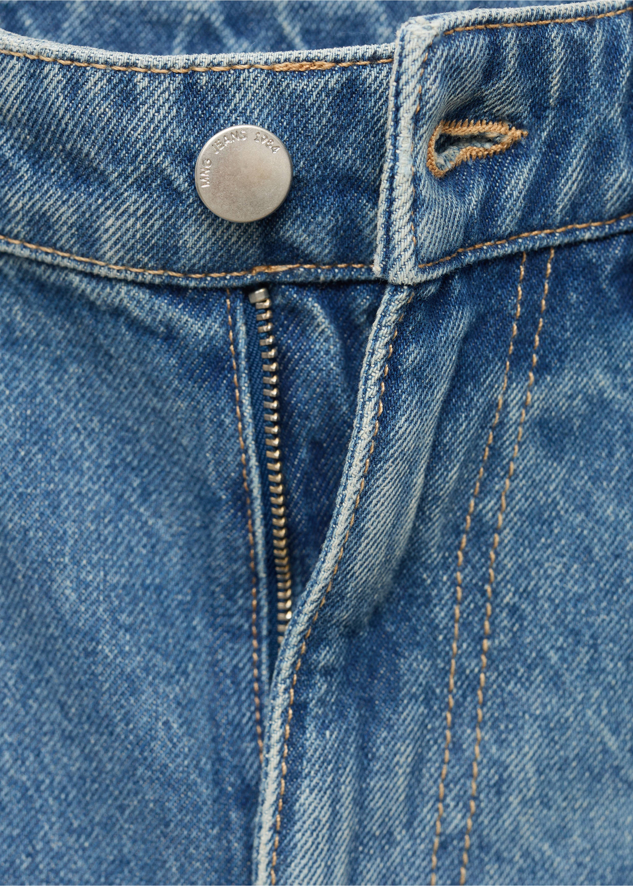 Mid-rise balloon jeans - Details of the article 8, Medium Blue. Ref: 17034788-00.