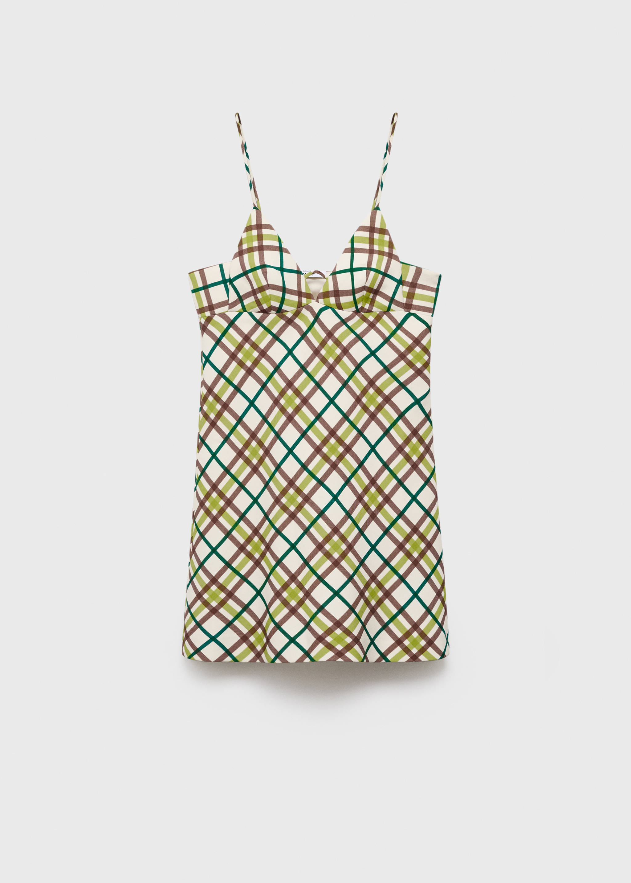 Check neckline dress - Article without model