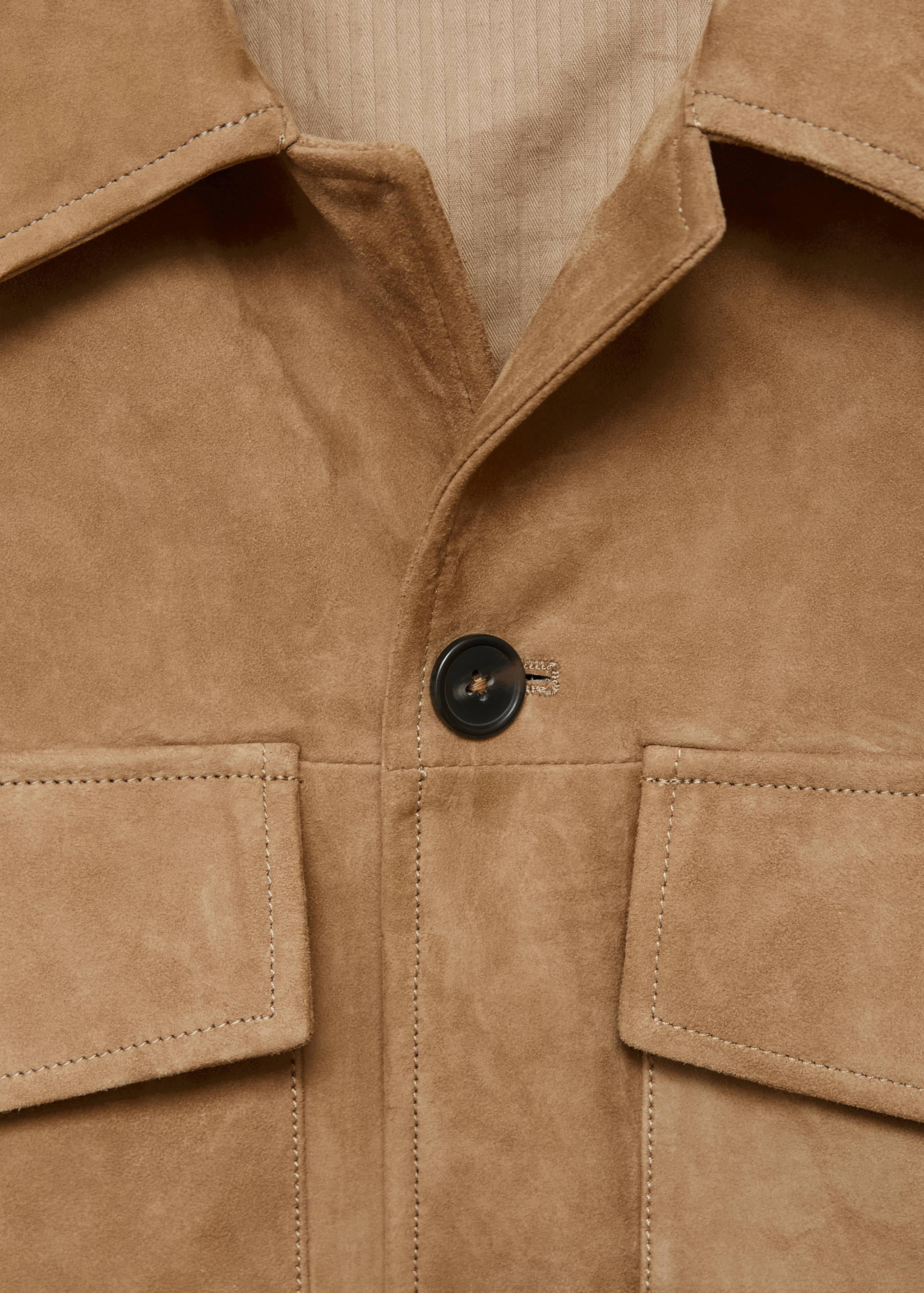 Blouson 100 % cuir daim poches - Détail de l'article 8
