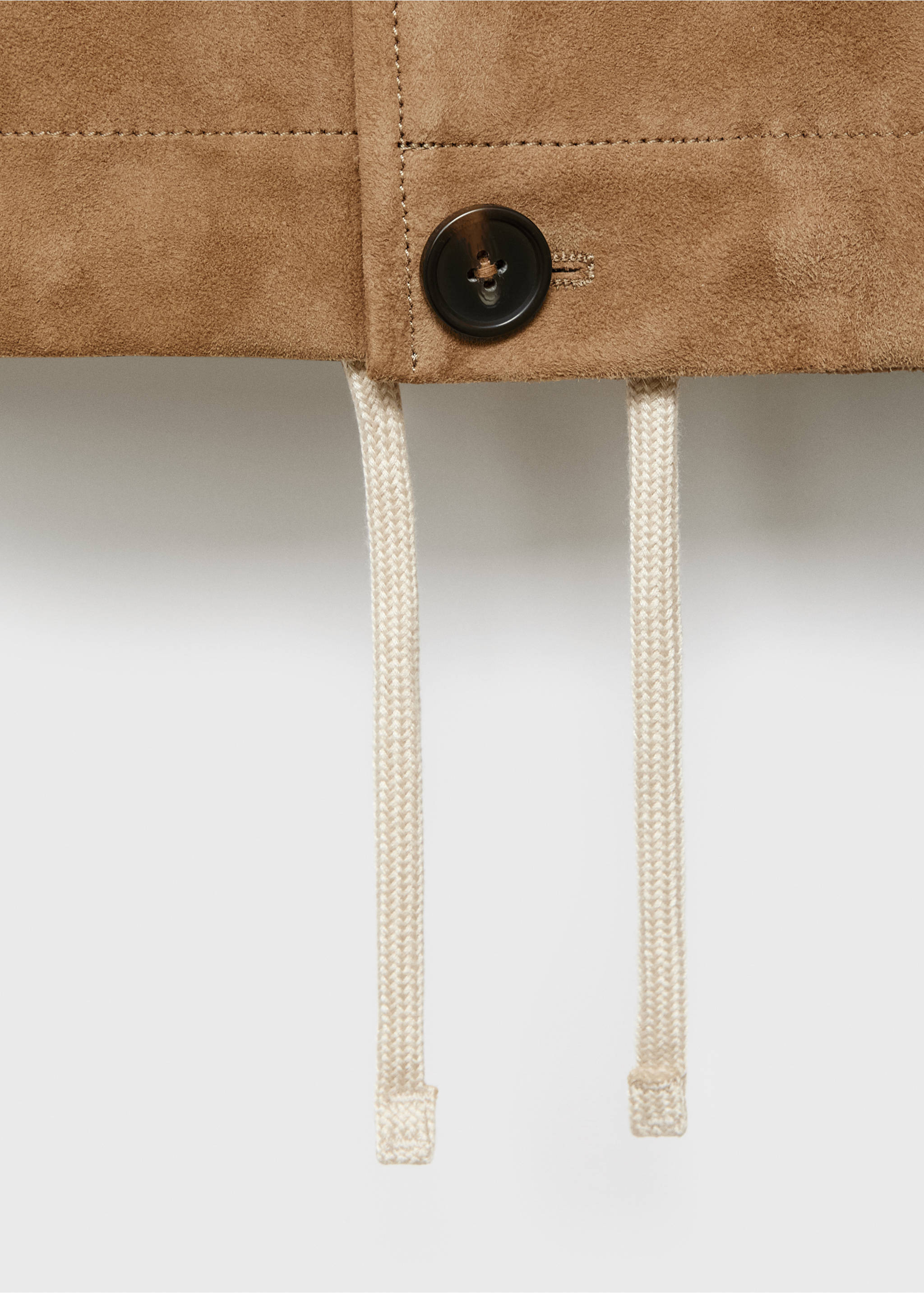 Blouson 100 % cuir daim poches - Détail de l'article 0, Marron moyen. Ref: 17035140-00.