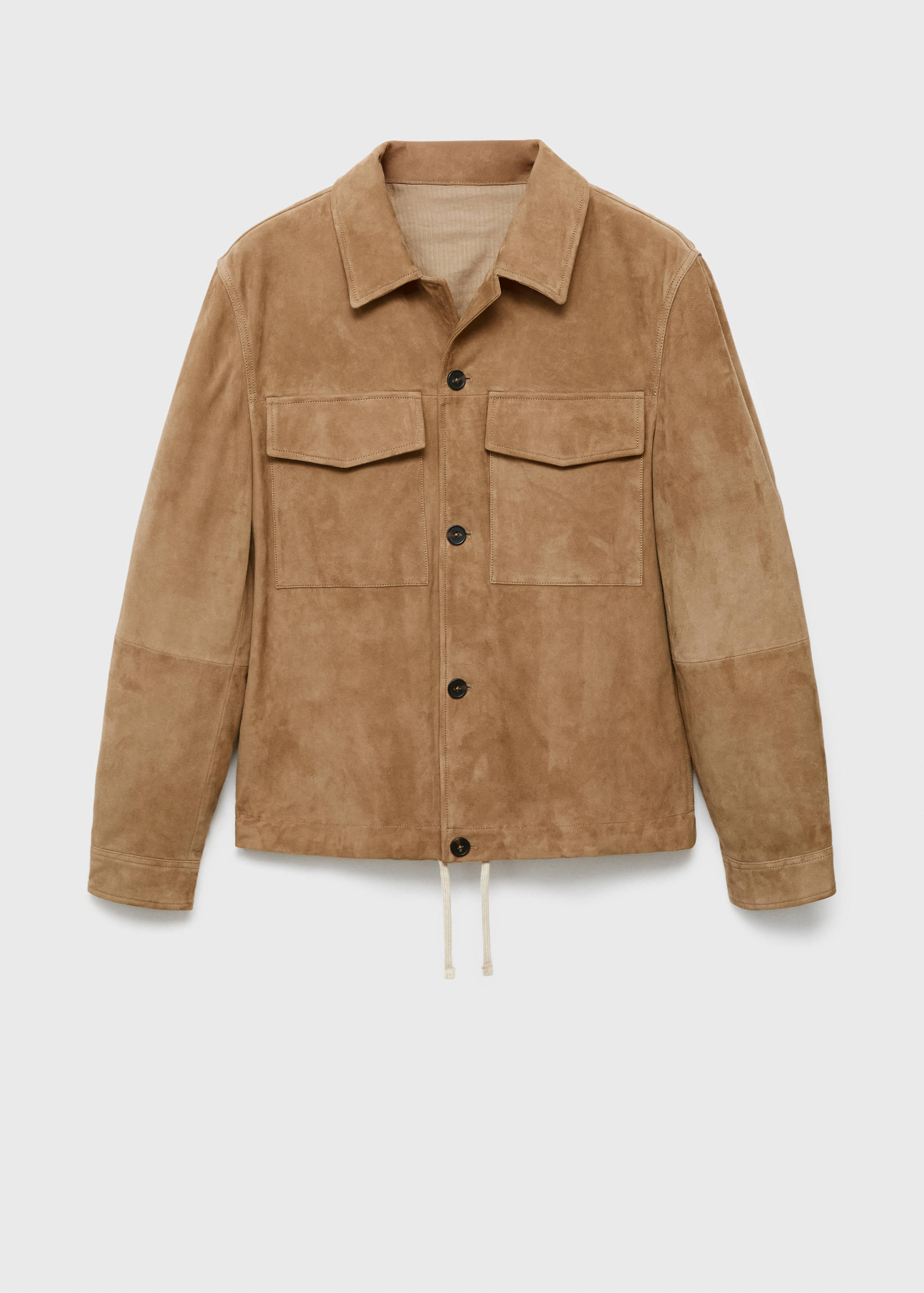 Blouson 100 % cuir daim poches - Article sans modèle