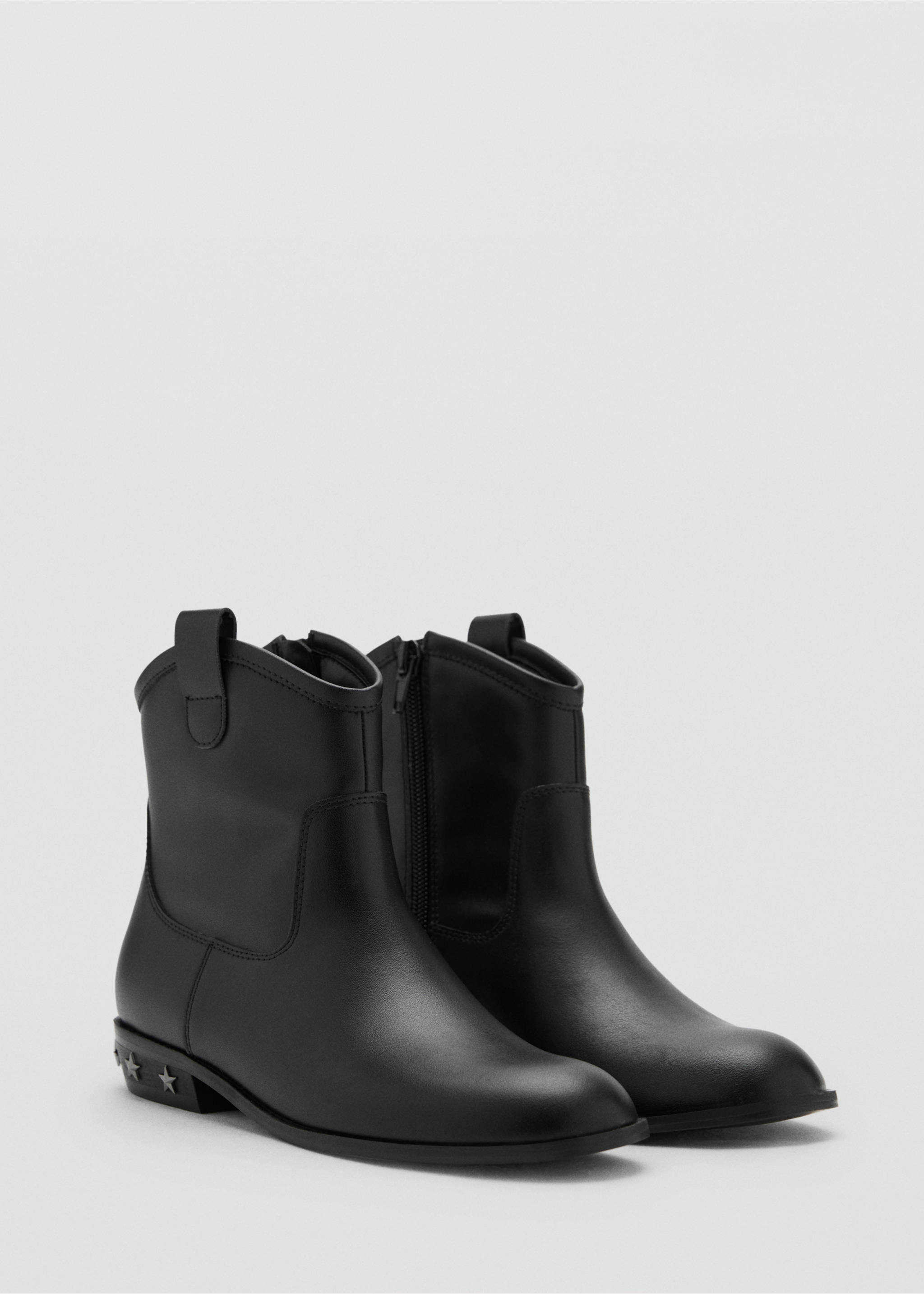 Stud ankle boots - Medium plane, Black. Ref: 17035144-00.