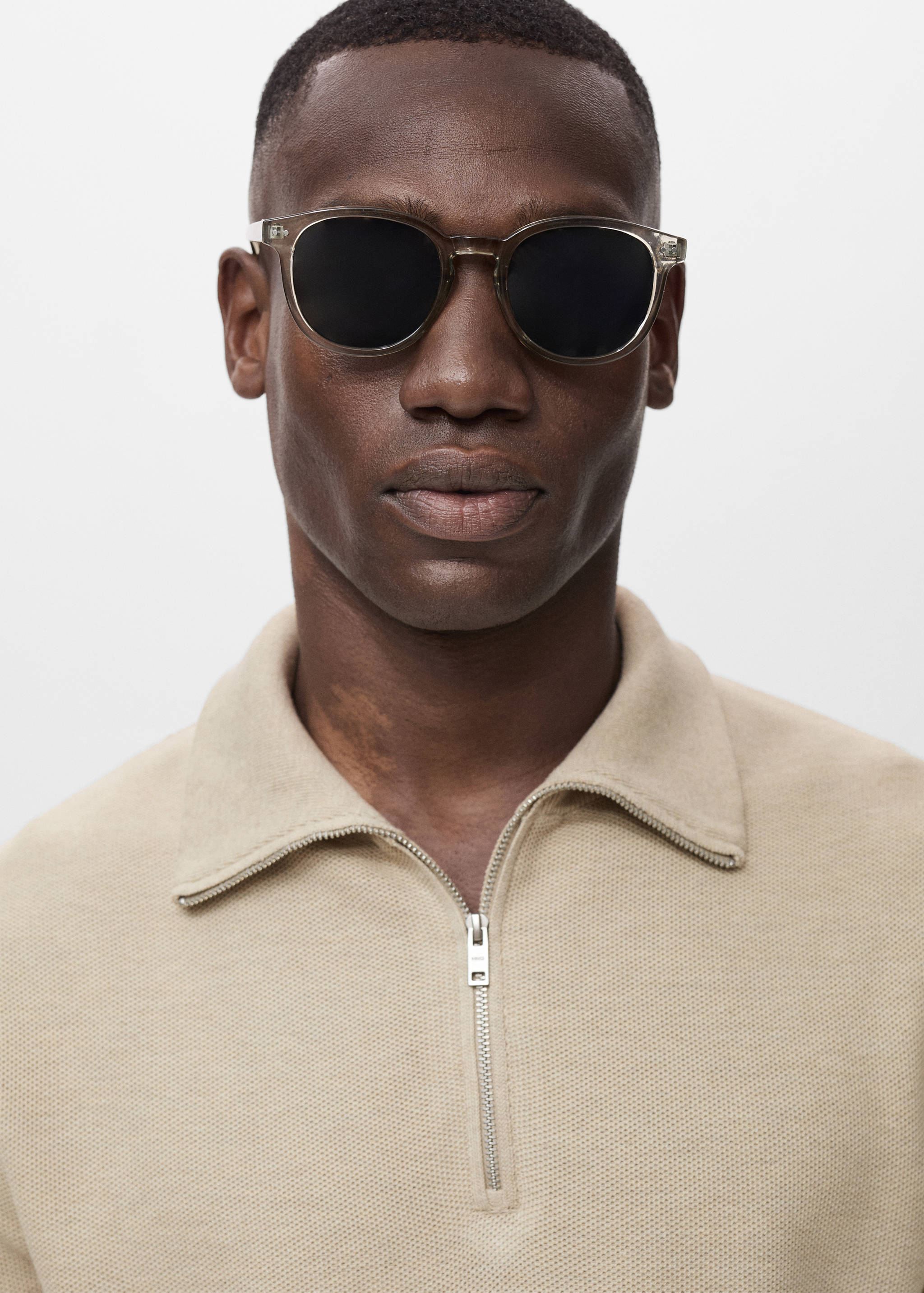 Svetr s mikrostrukturou a límecem na zip - Detail zboží 1