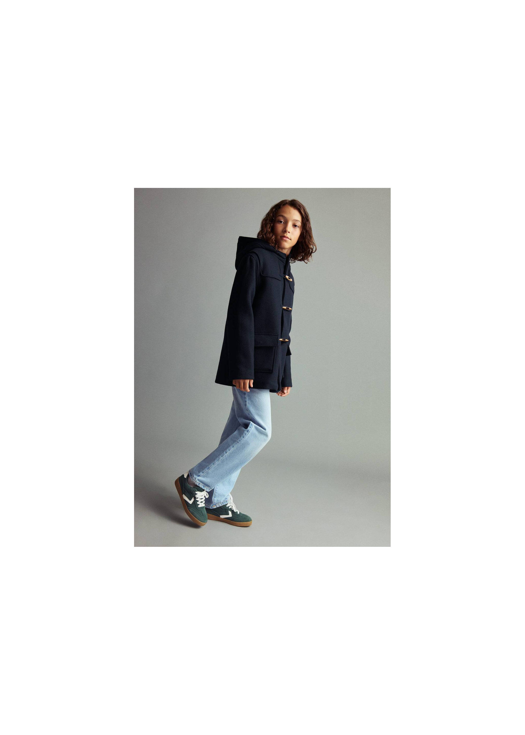 Combined leather trainers - General plane, Dark Green. Ref: 17035147-00.