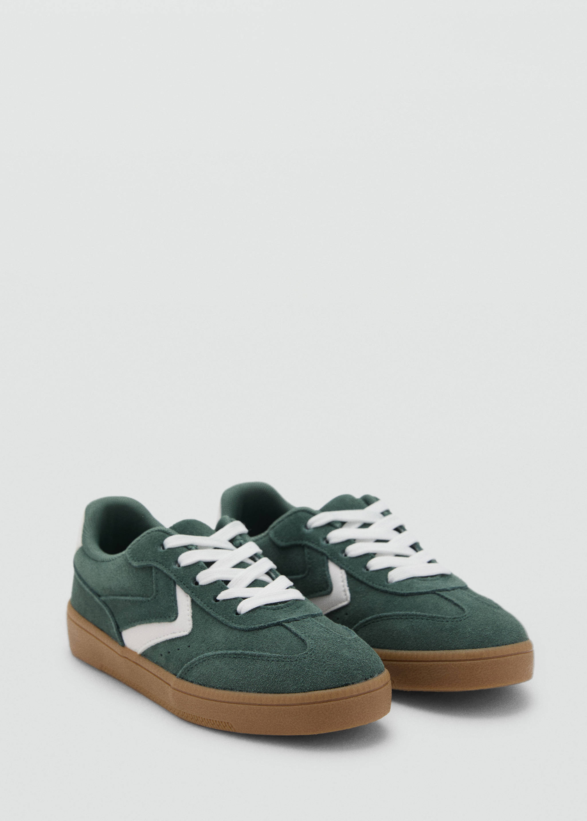 Combined leather trainers - Medium plane