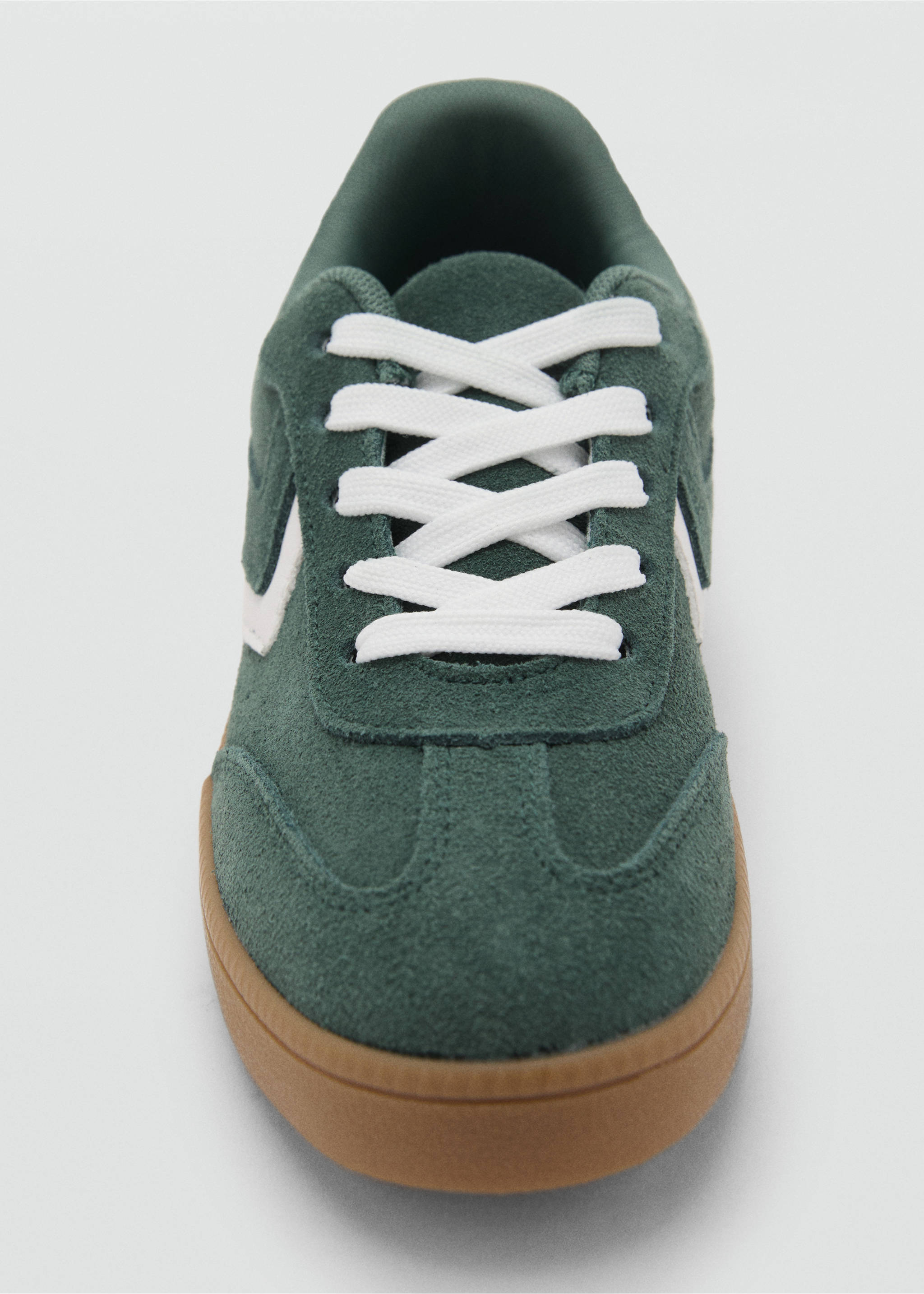 Combined leather trainers - Details of the article 2, Dark Green. Ref: 17035147-00.