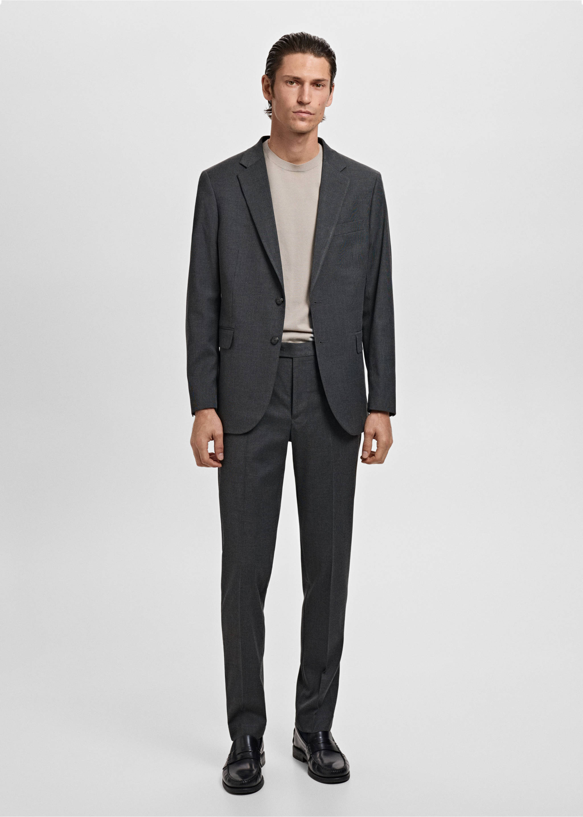Pantalón traje Milán slim fit - Plano general, Gris oscuro vigoré. Ref: 17035153-00.