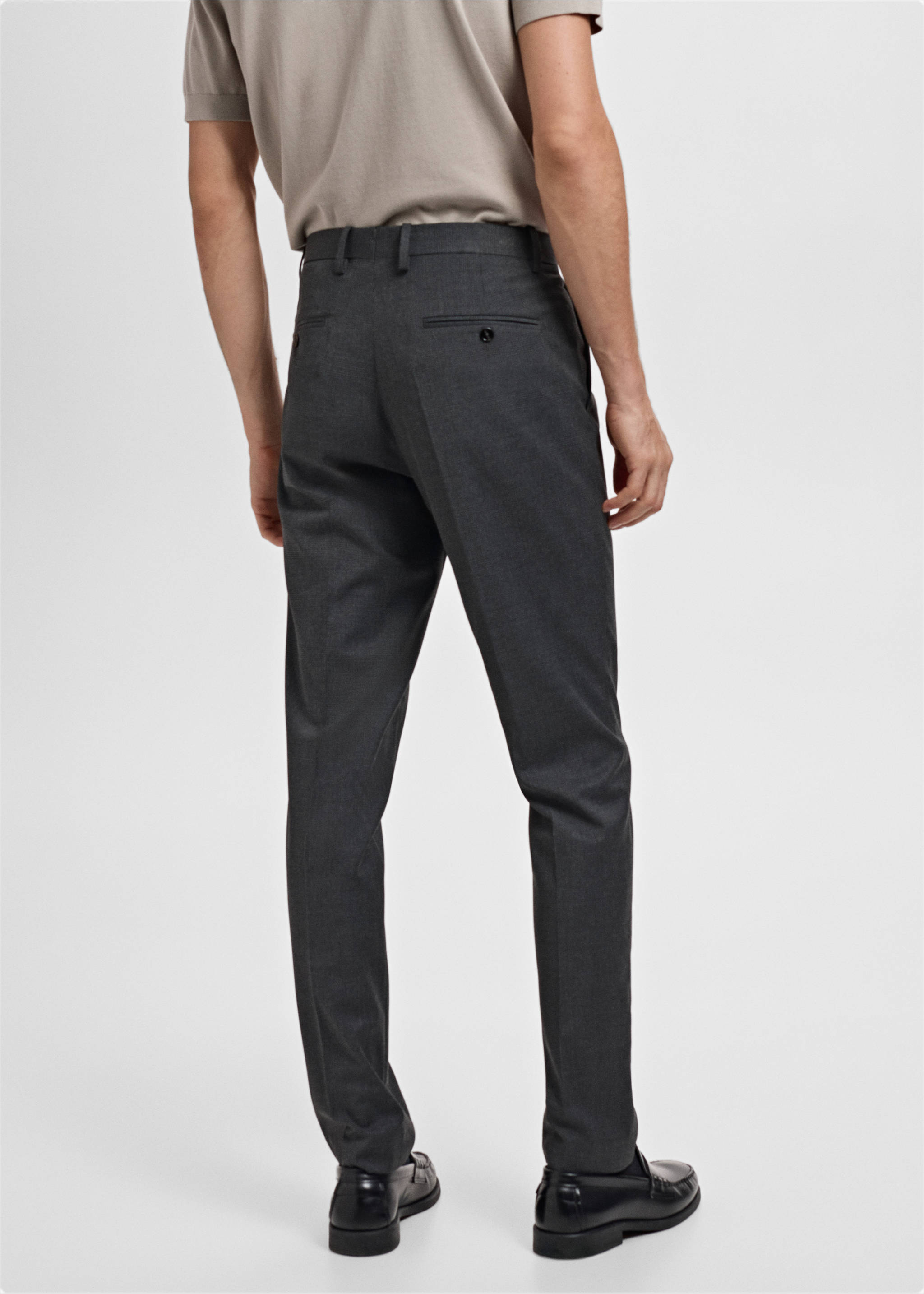 Pantalón traje Milán slim fit - Reverso del artículo, Gris oscuro vigoré. Ref: 17035153-00.