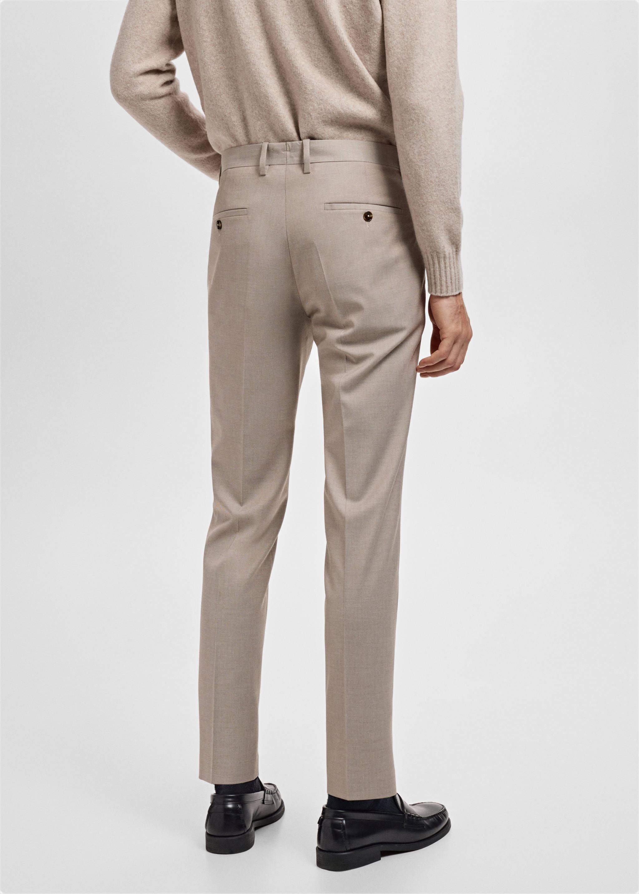 Paris slim-fit suit trousers - Reverse of the article