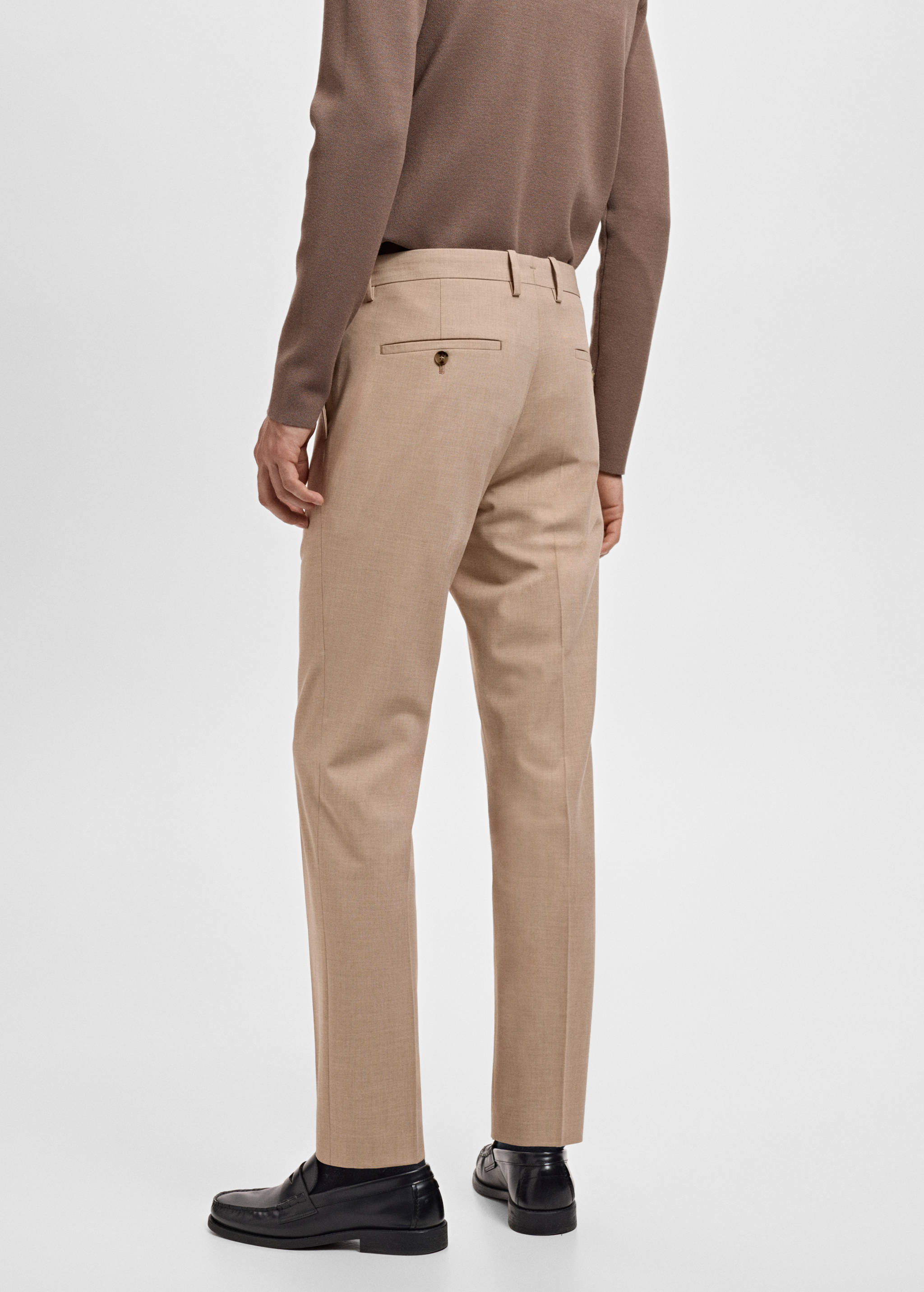 Paris slim-fit suit trousers - Reverse of the article