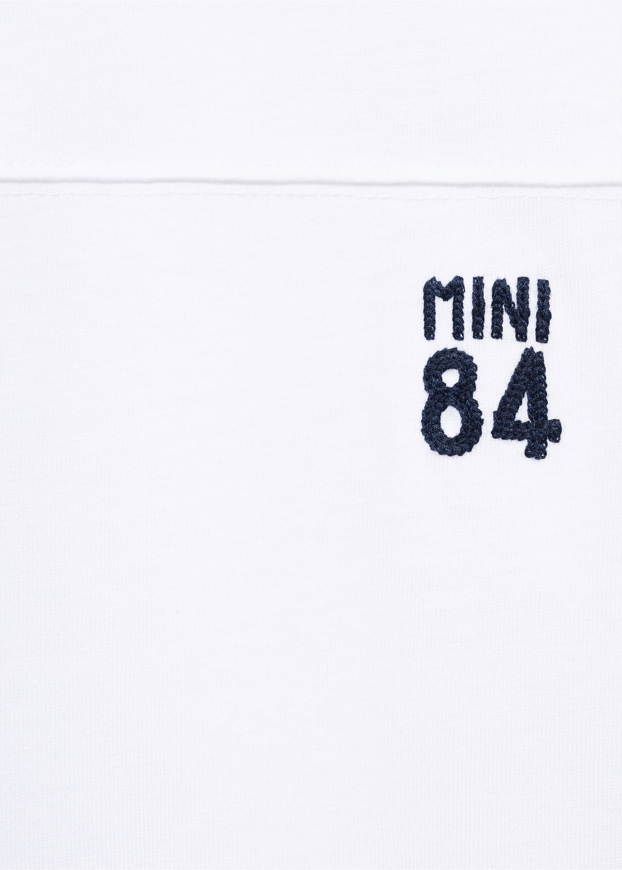 Embroidered striped t-shirt - Details of the article 8, White. Ref: 17035156-00.